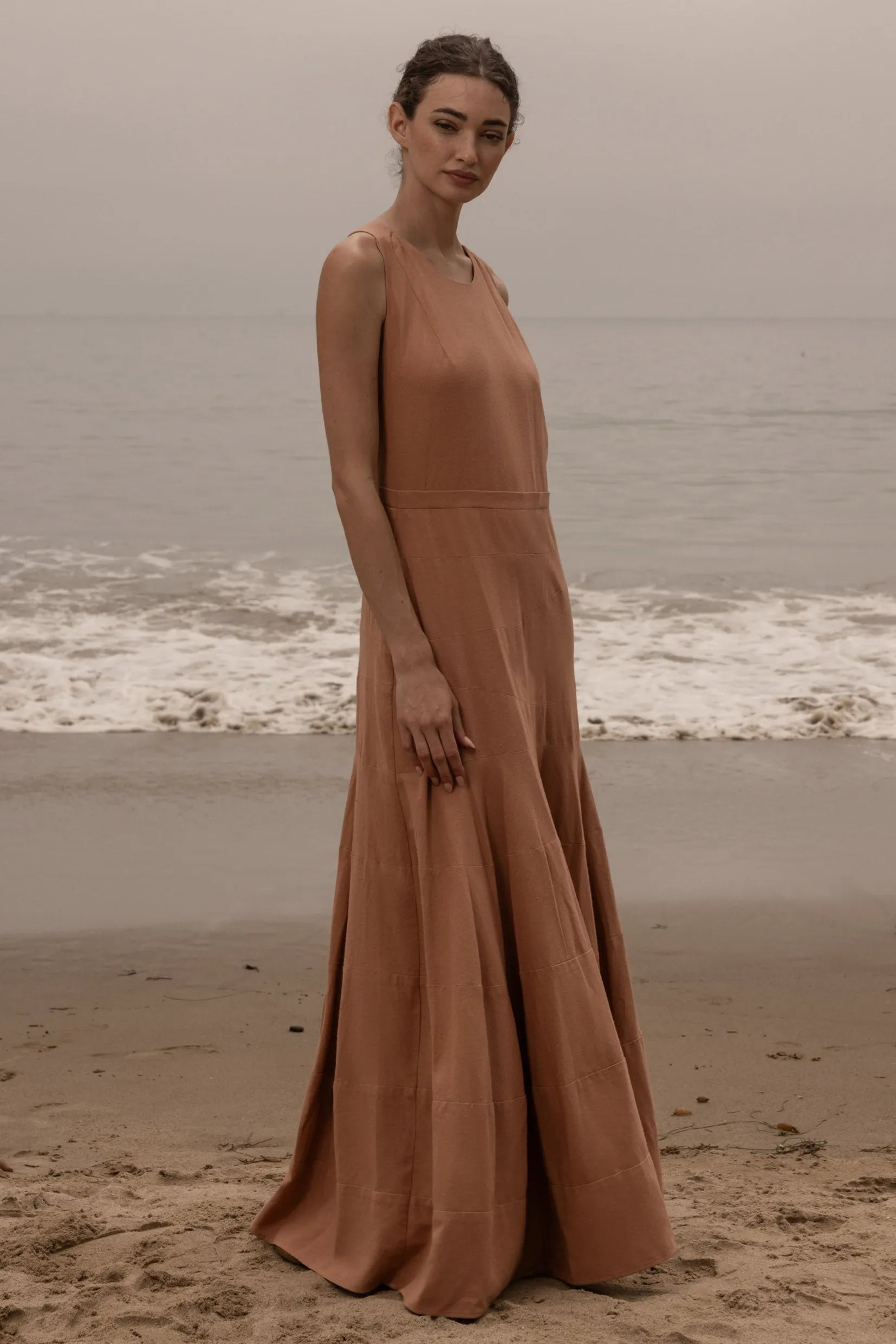 Windsor Gown - Blush Silk Noil - Heidi Merrick