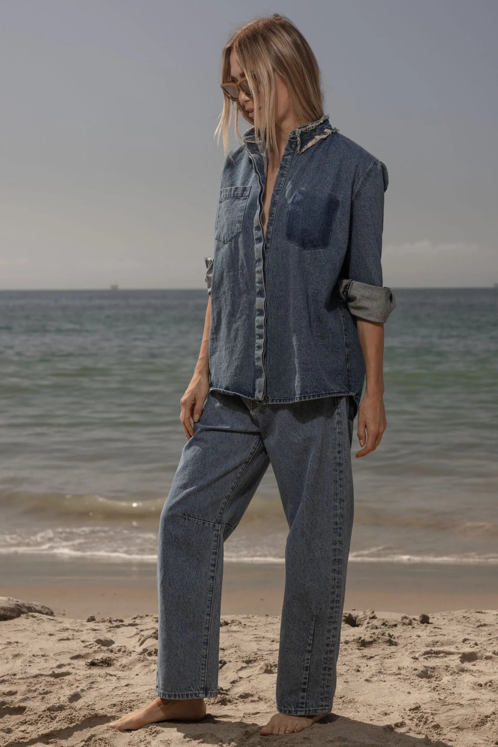 Lisi Top - Denim - Heidi Merrick