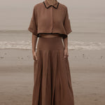 Castella Top - Sable Tissue Linen - Heidi Merrick