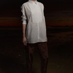 Tux Top - White Shirting - Heidi Merrick