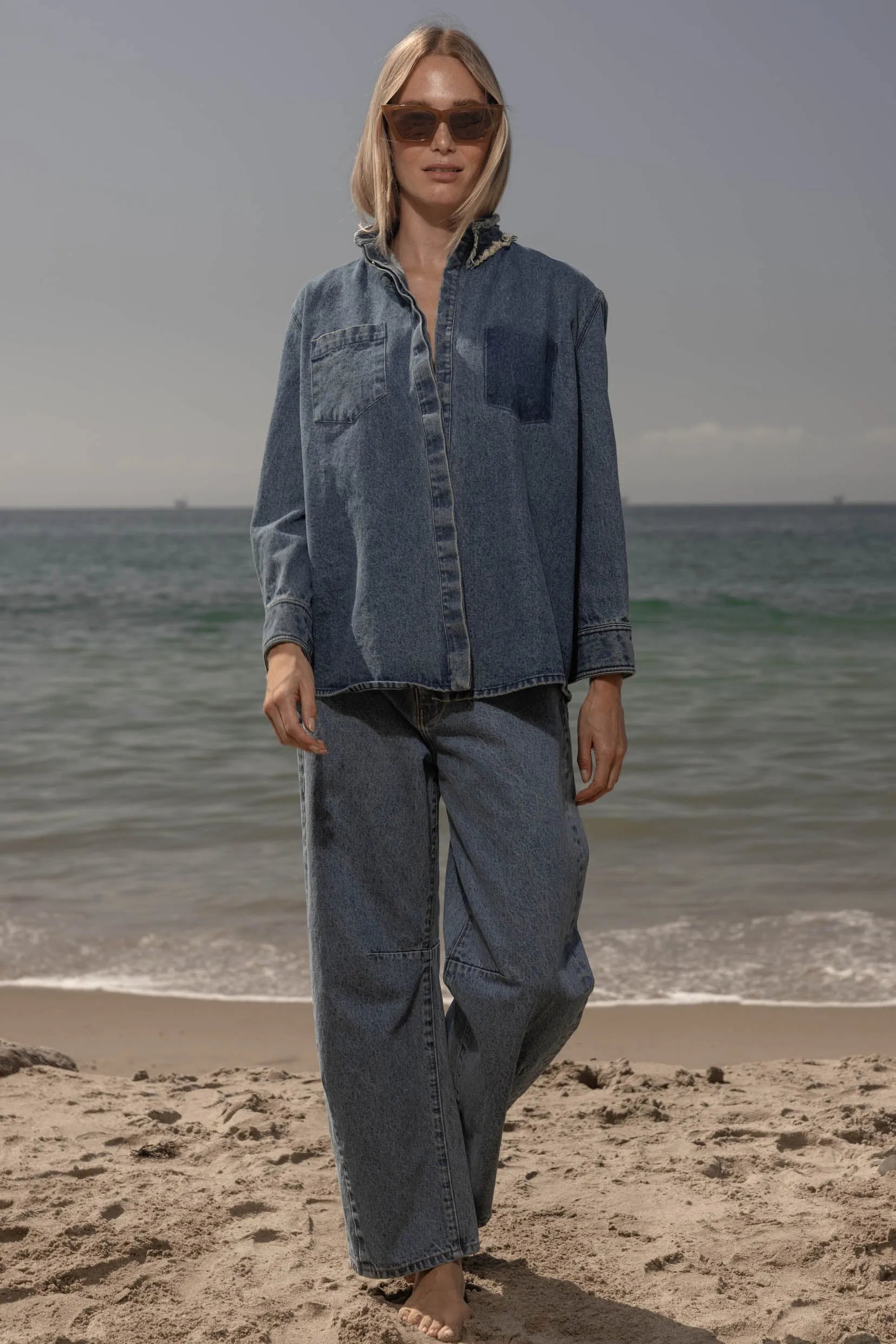 Lisi Top - Denim - Heidi Merrick