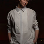 Tux Top - White Shirting - Heidi Merrick