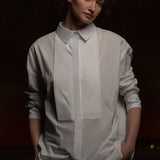 Tux Top - White Shirting - Heidi Merrick