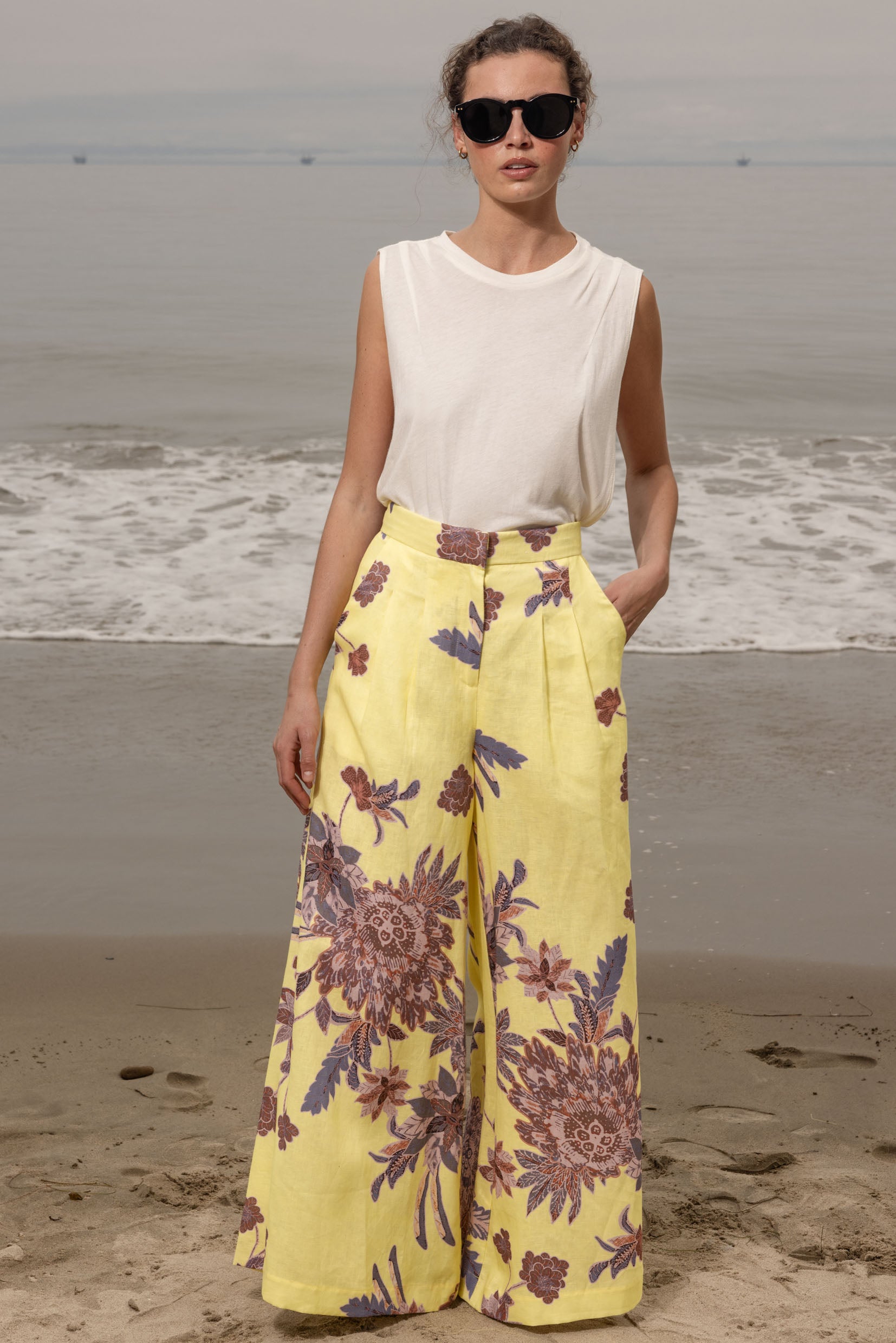 Flareup Trouser - Yellow Batik - Heidi Merrick