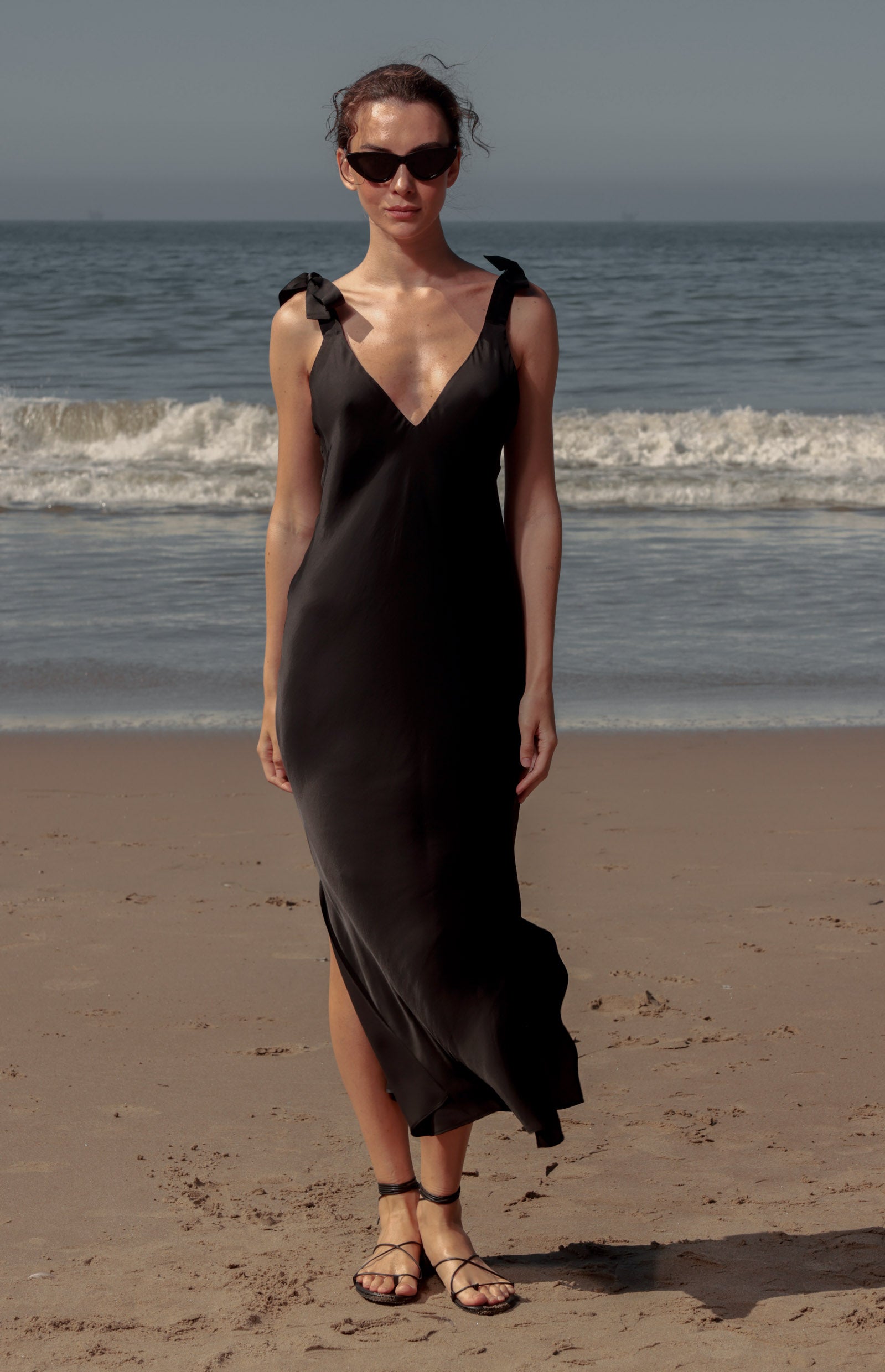 Marion Slip Dress - Black - Heidi Merrick