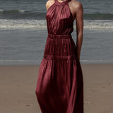 Idyll Dress - Burgundy