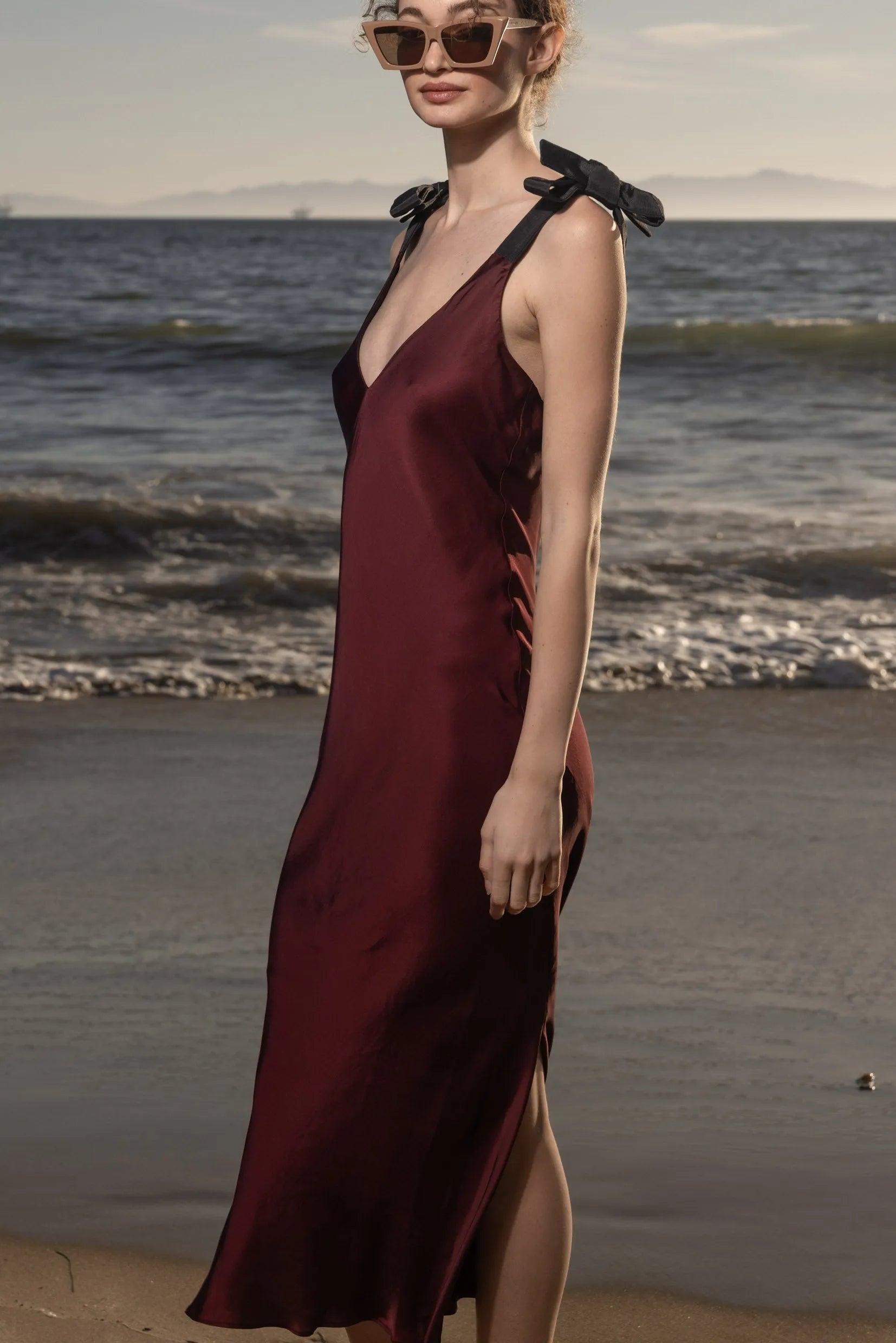 Marion Slip Dress - Burgundy - Heidi Merrick