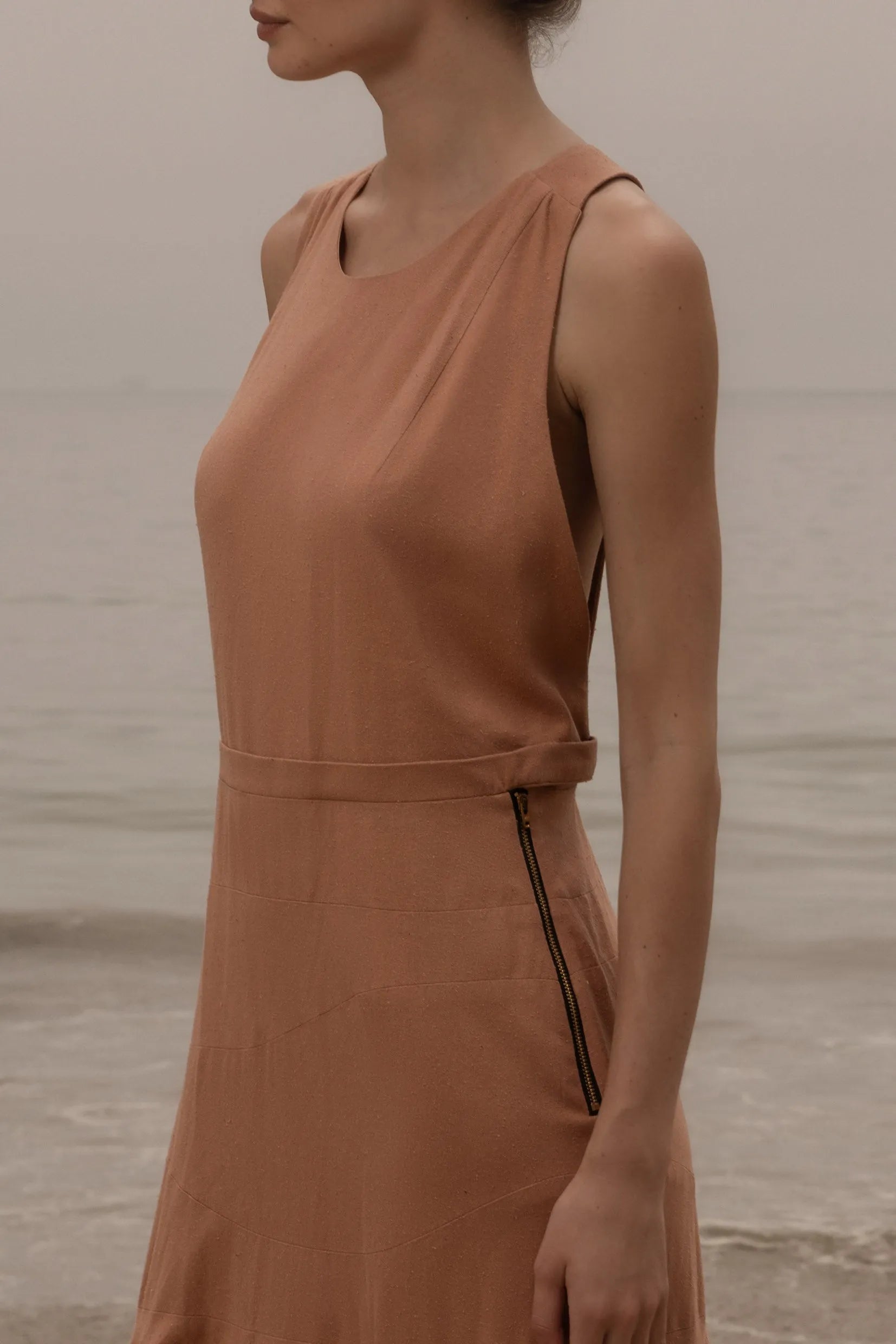 Windsor Gown - Blush Silk Noil - Heidi Merrick