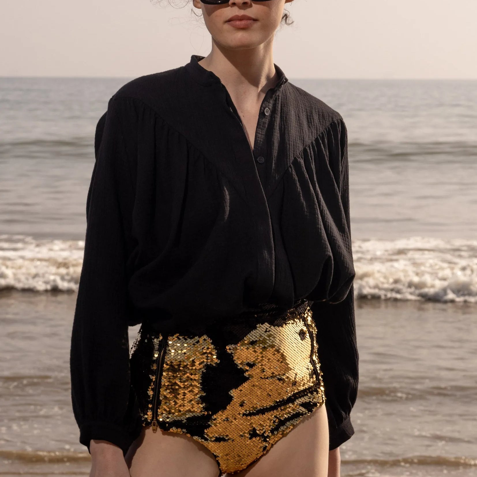 Neptune Bottom - Black & Gold - Heidi Merrick