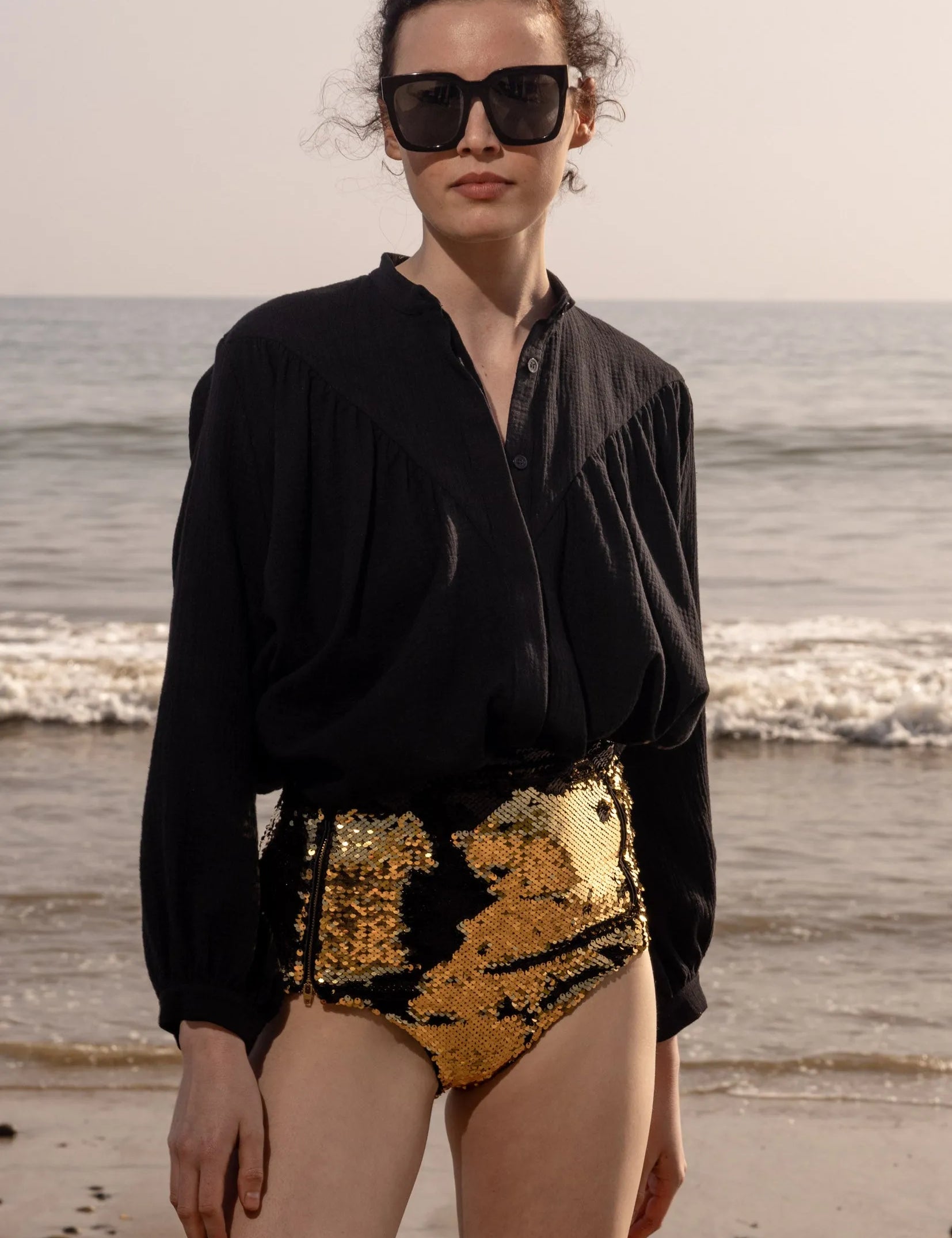 Neptune Bottom - Black & Gold - Heidi Merrick
