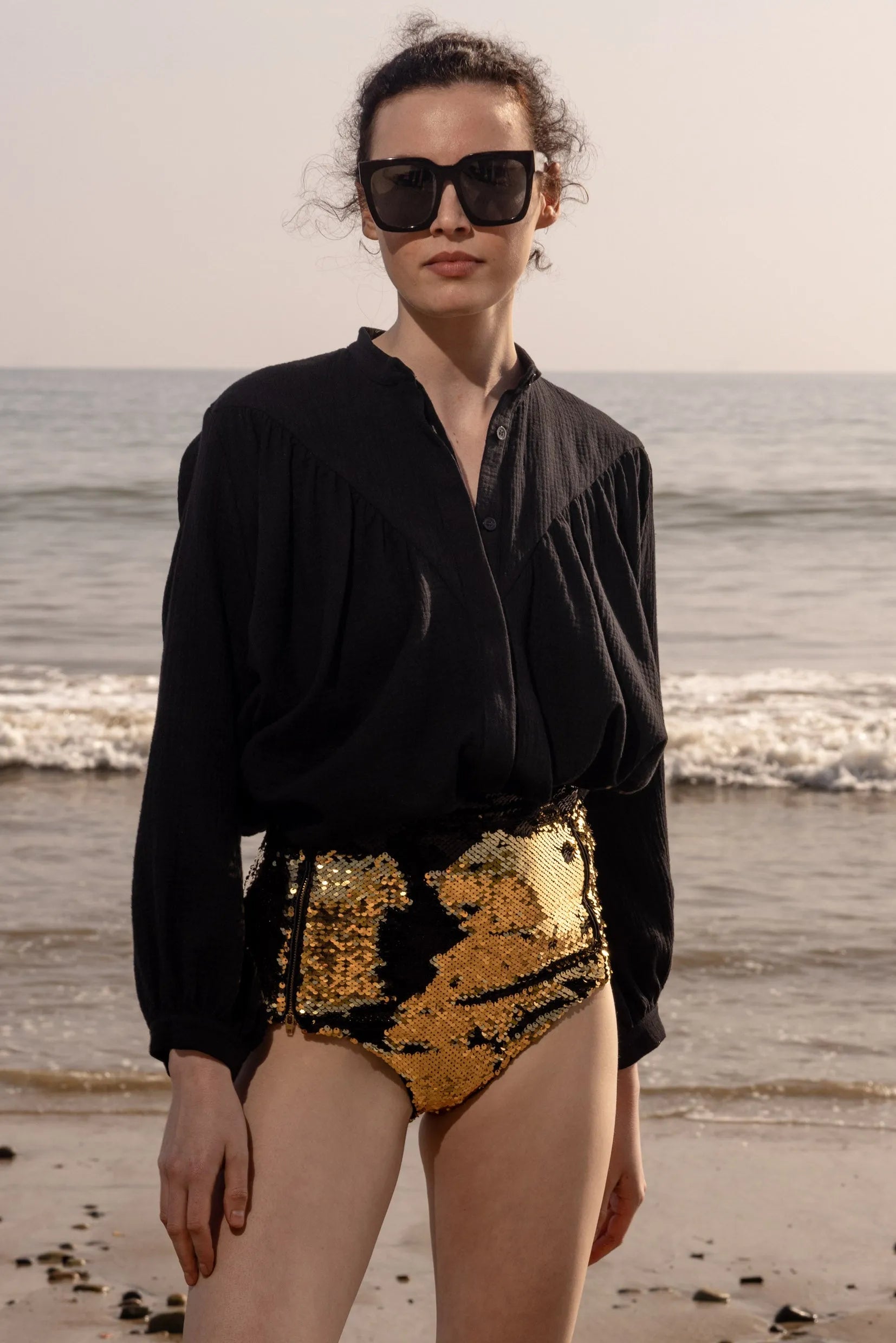 Neptune Bottom - Black & Gold - Heidi Merrick