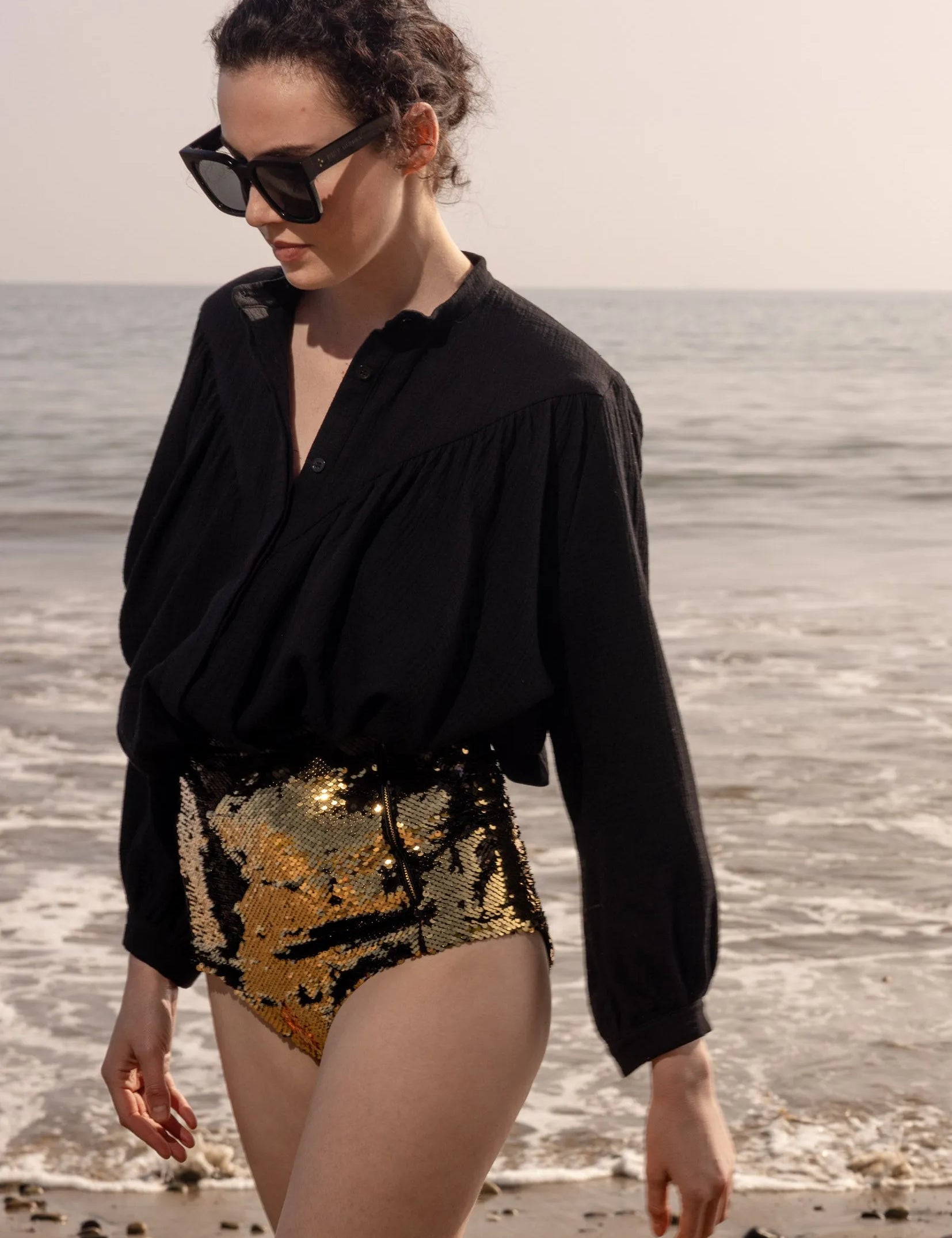 Neptune Bottom - Black & Gold - Heidi Merrick