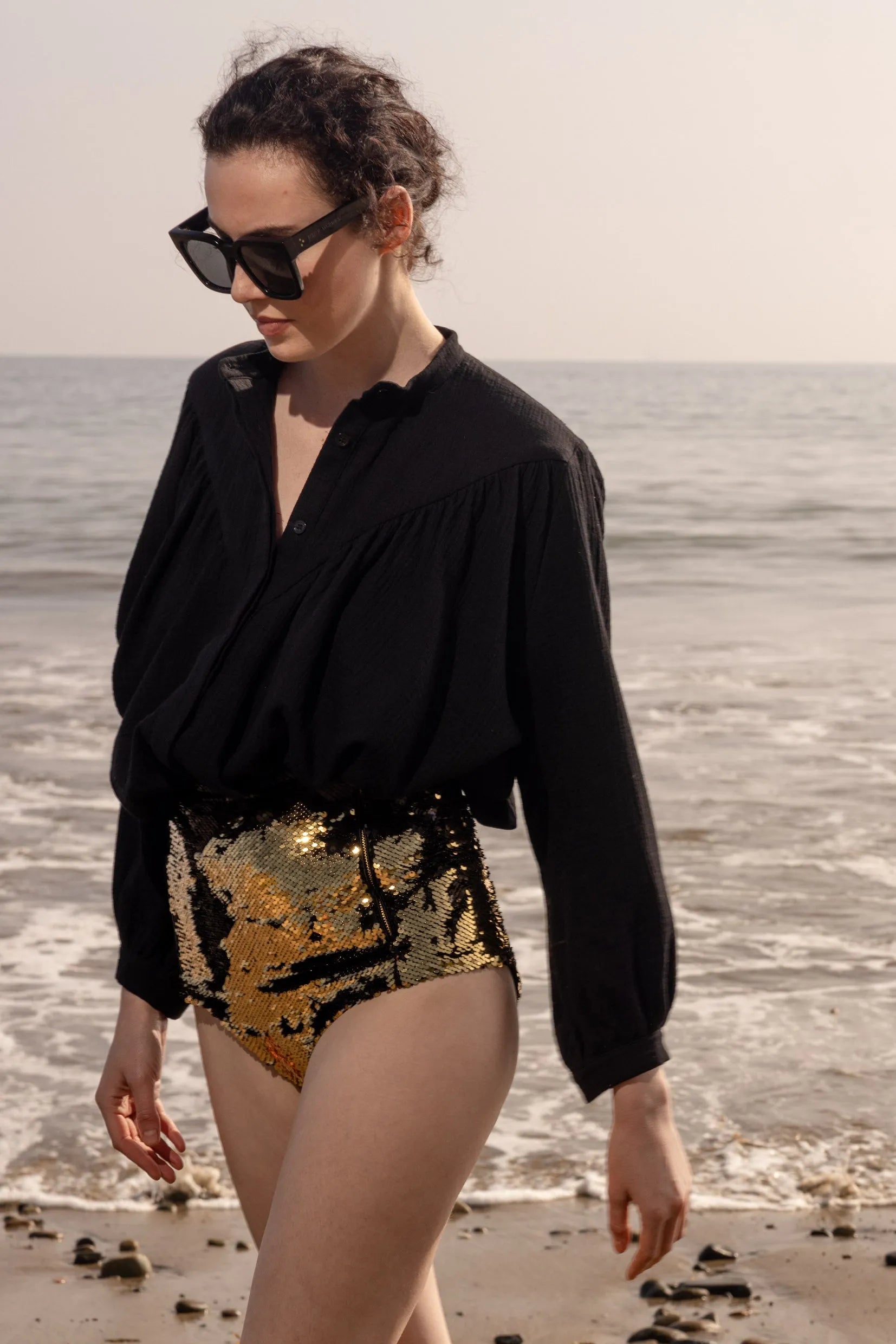 Neptune Bottom - Black & Gold - Heidi Merrick