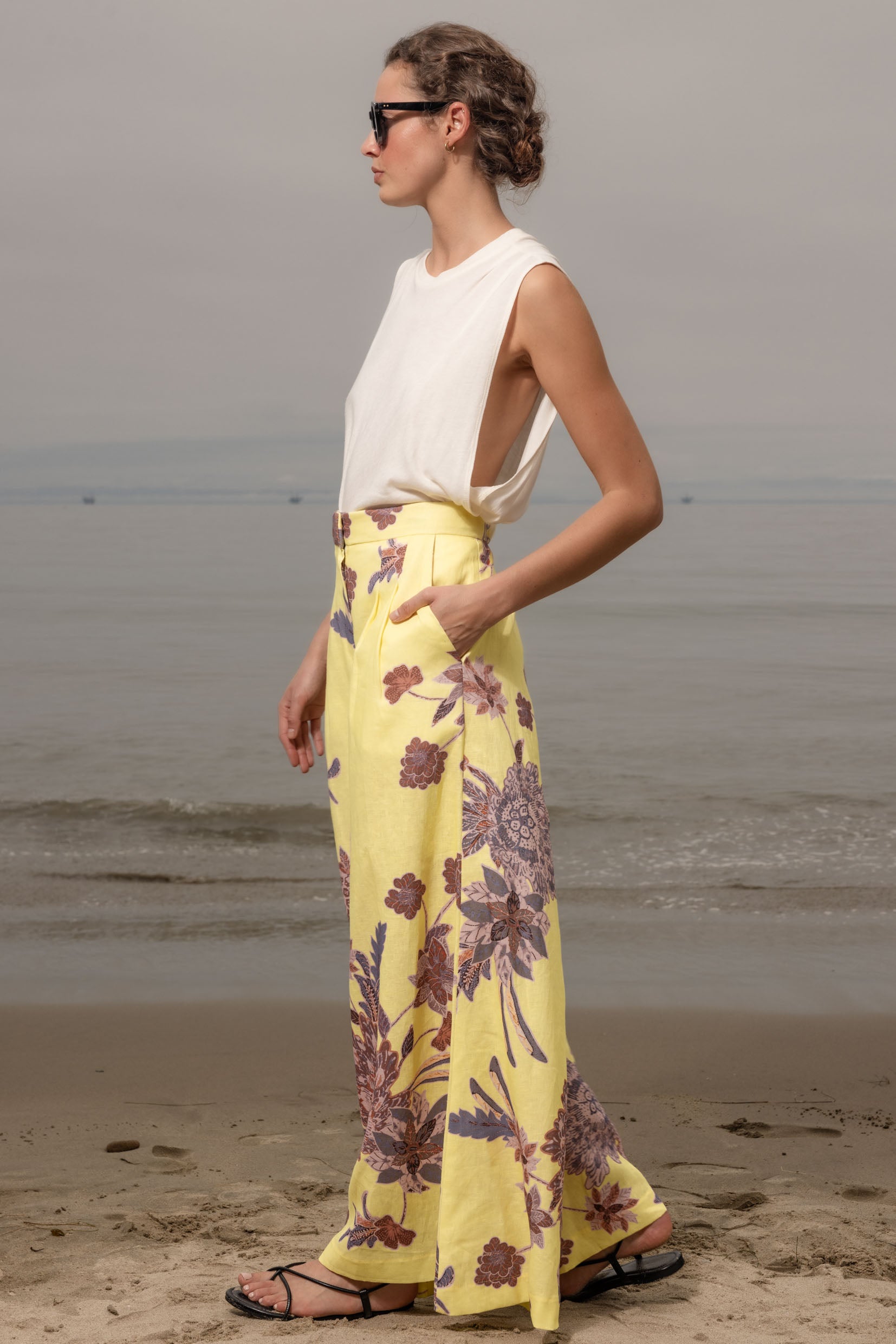 Flareup Trouser - Yellow Batik - Heidi Merrick