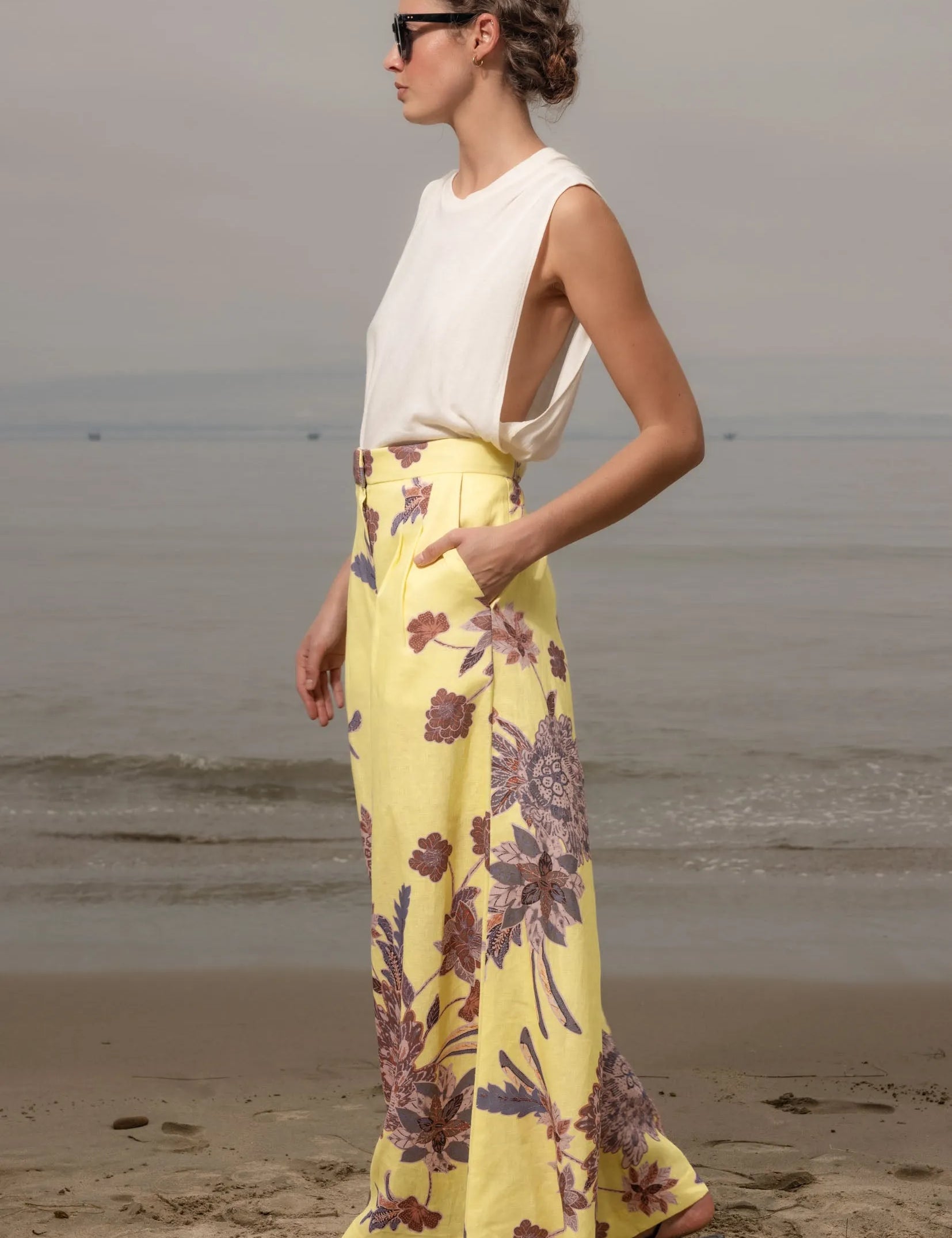 Flareup Trouser - Yellow Batik - Heidi Merrick