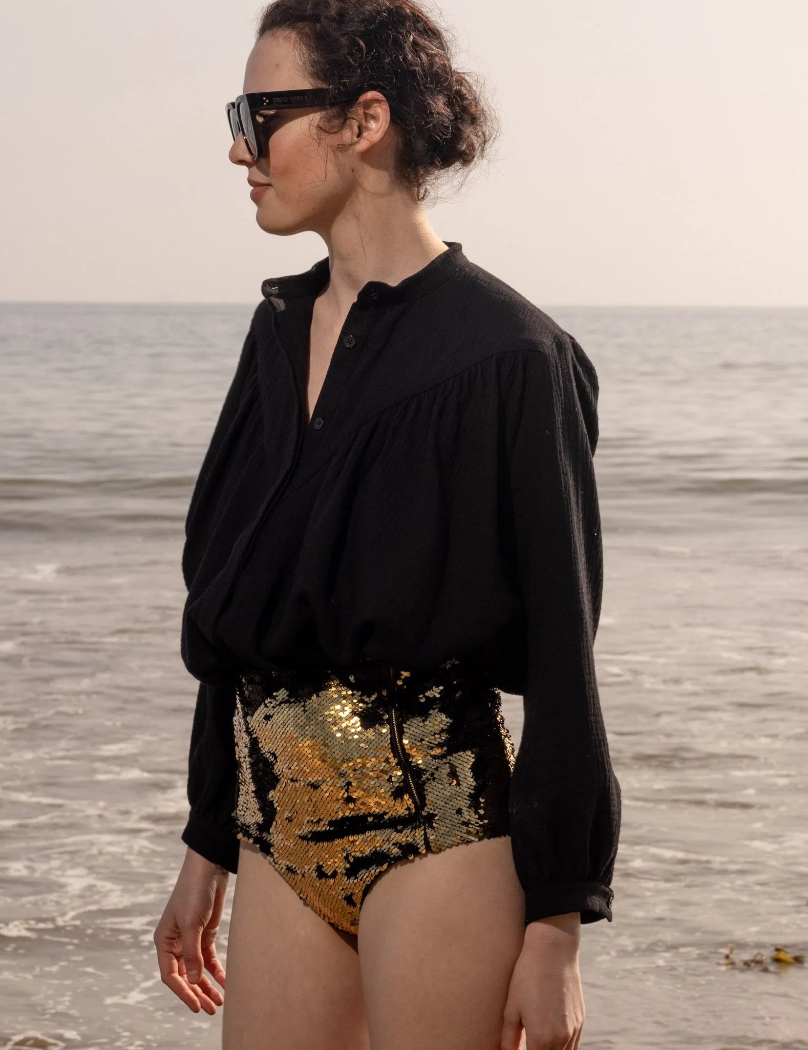 Neptune Bottom - Black & Gold - Heidi Merrick