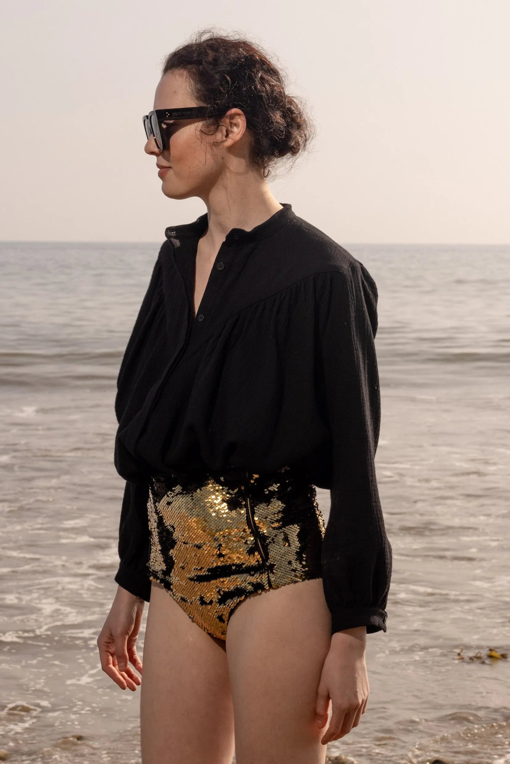 Neptune Bottom - Black & Gold - Heidi Merrick