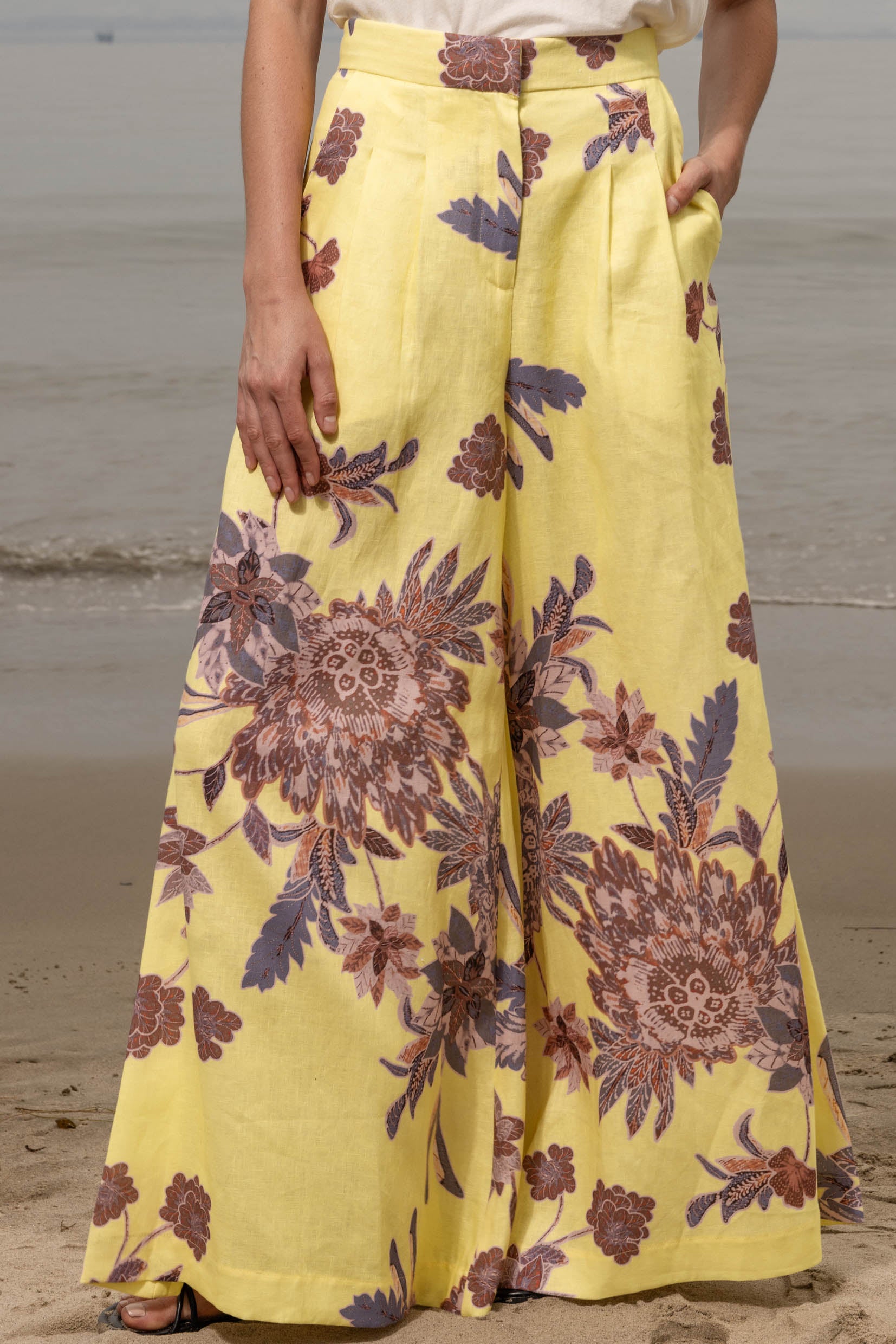 Flareup Trouser - Yellow Batik - Heidi Merrick