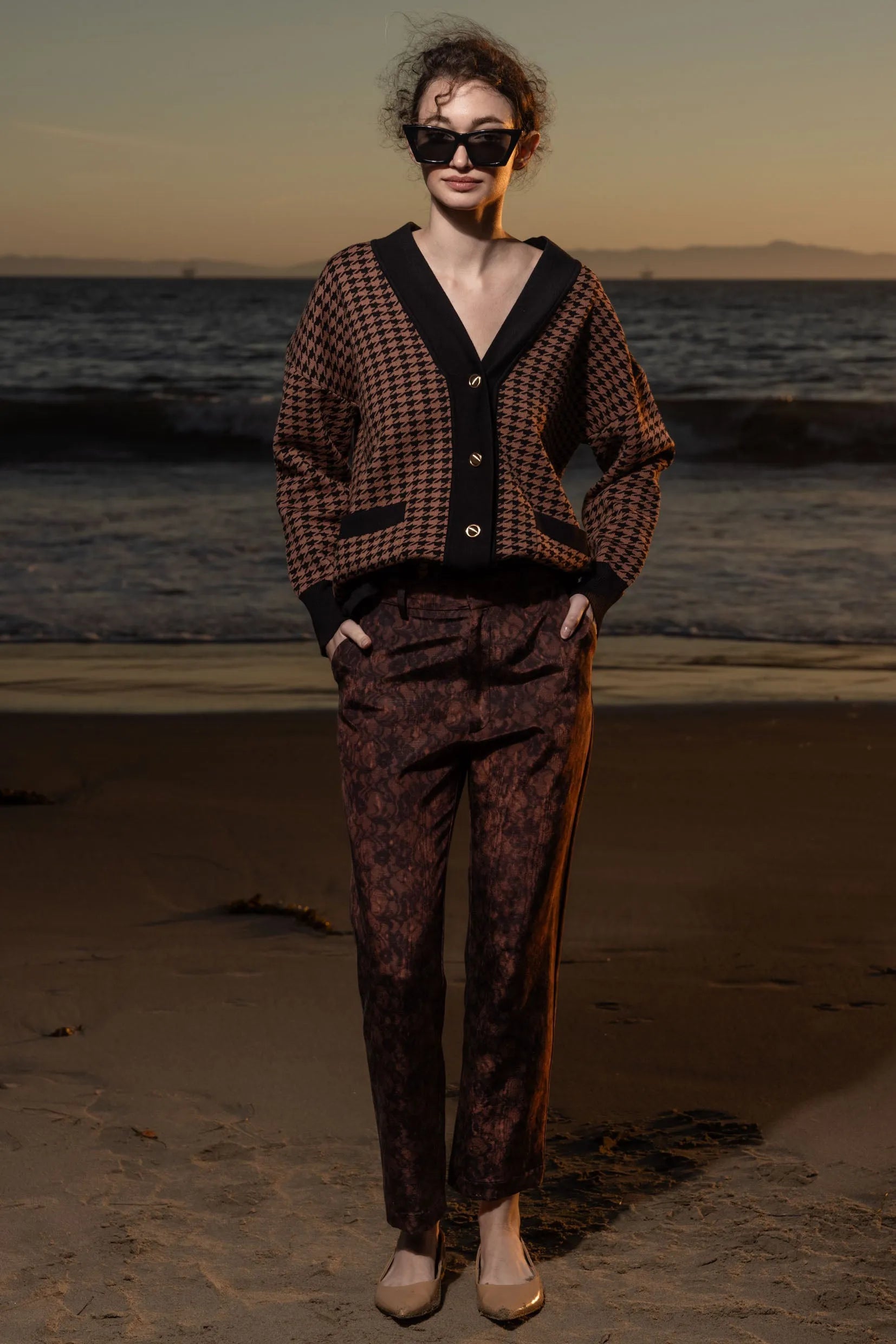 Bruno Pant - Candlelit Lace Moire - Heidi Merrick