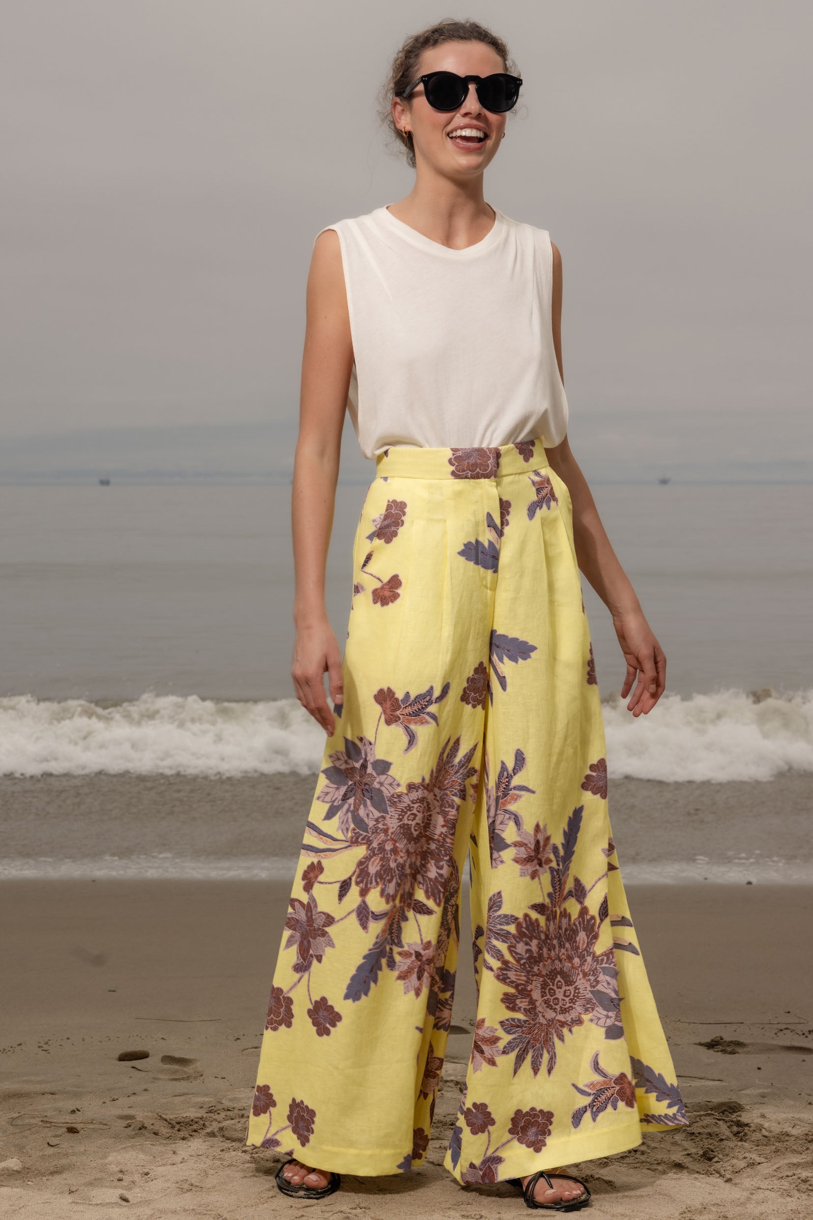 Flareup Trouser - Yellow Batik - Heidi Merrick