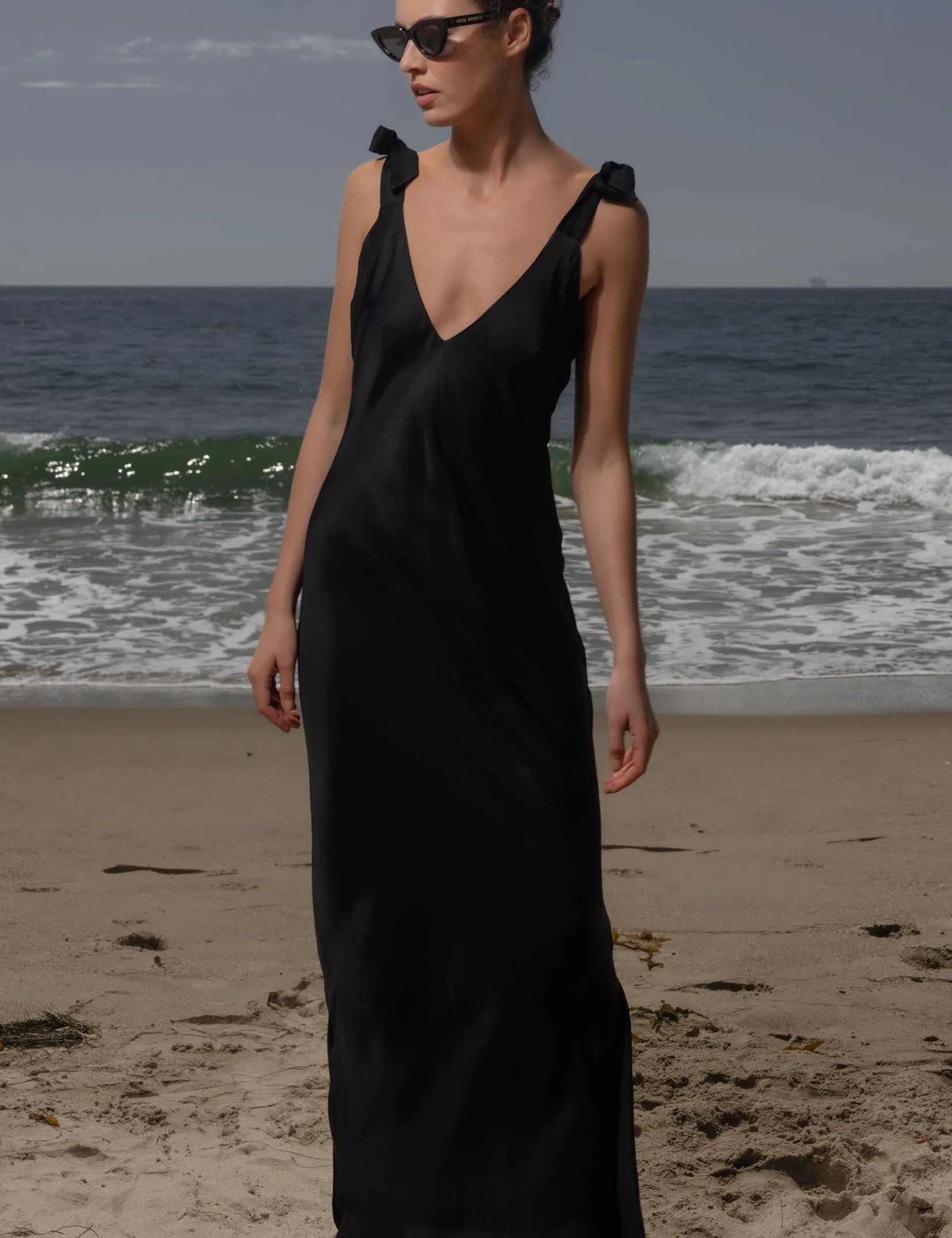 Grace Slip Dress - Noir - Heidi Merrick