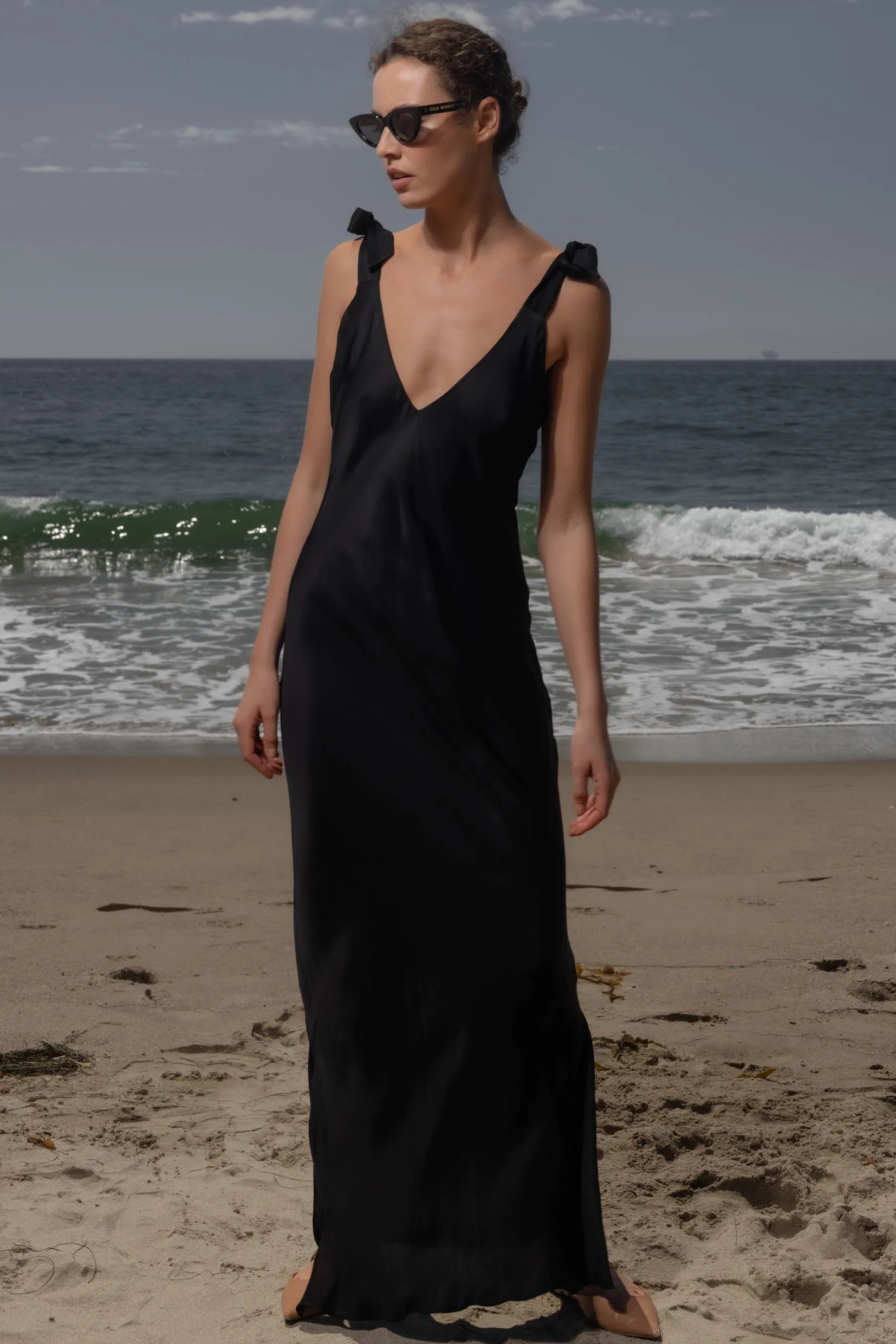 Grace Slip Dress - Noir - Heidi Merrick
