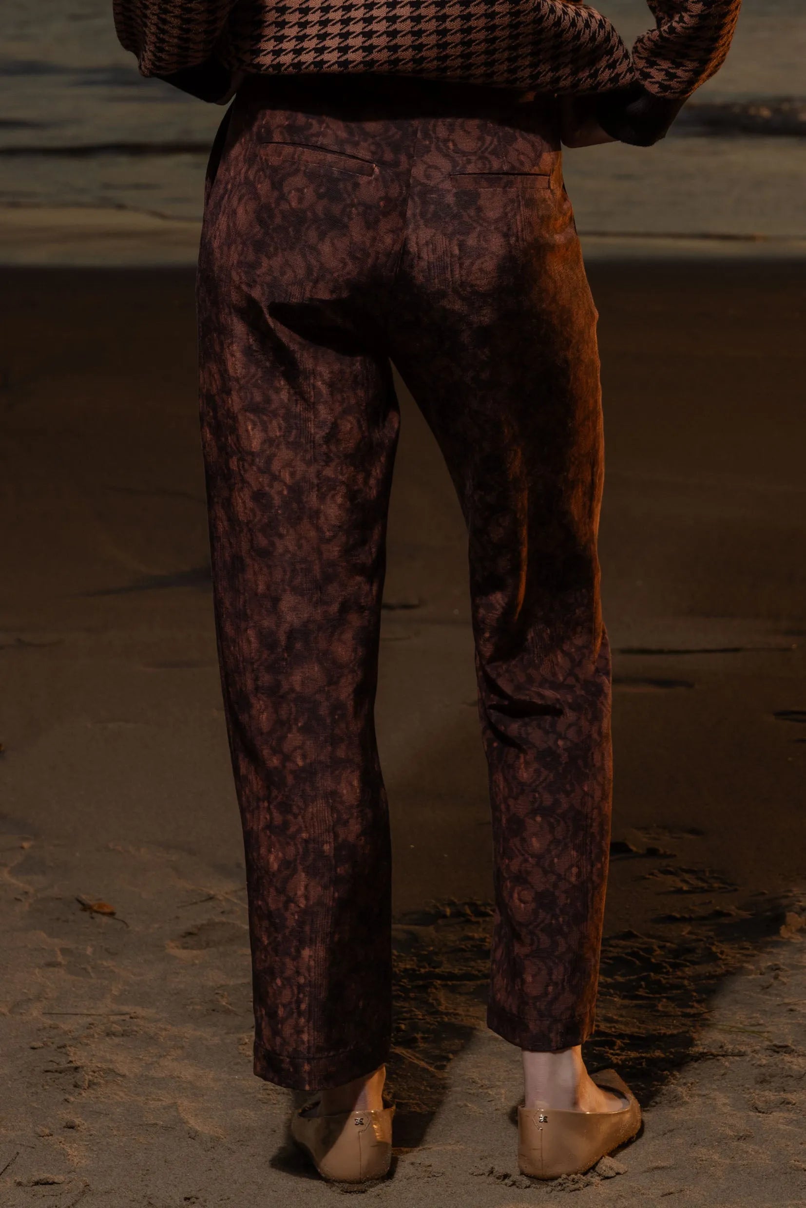 Bruno Pant - Candlelit Lace Moire - Heidi Merrick