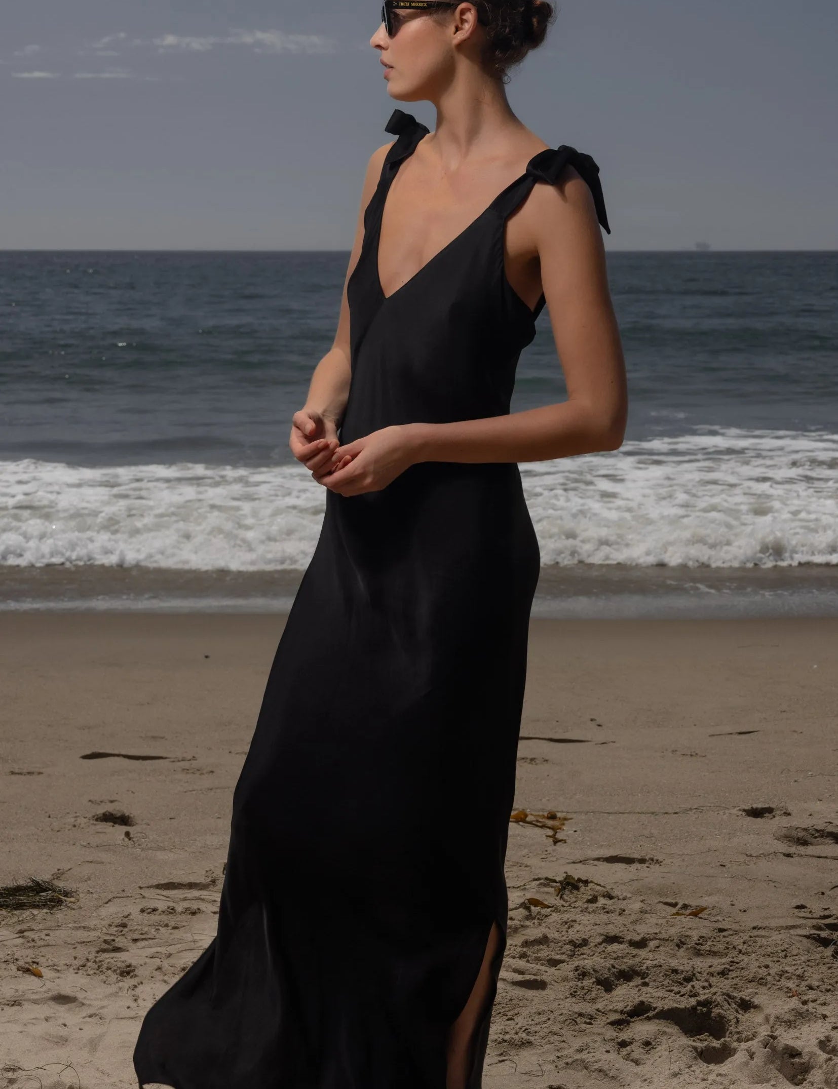 Grace Slip Dress - Noir - Heidi Merrick