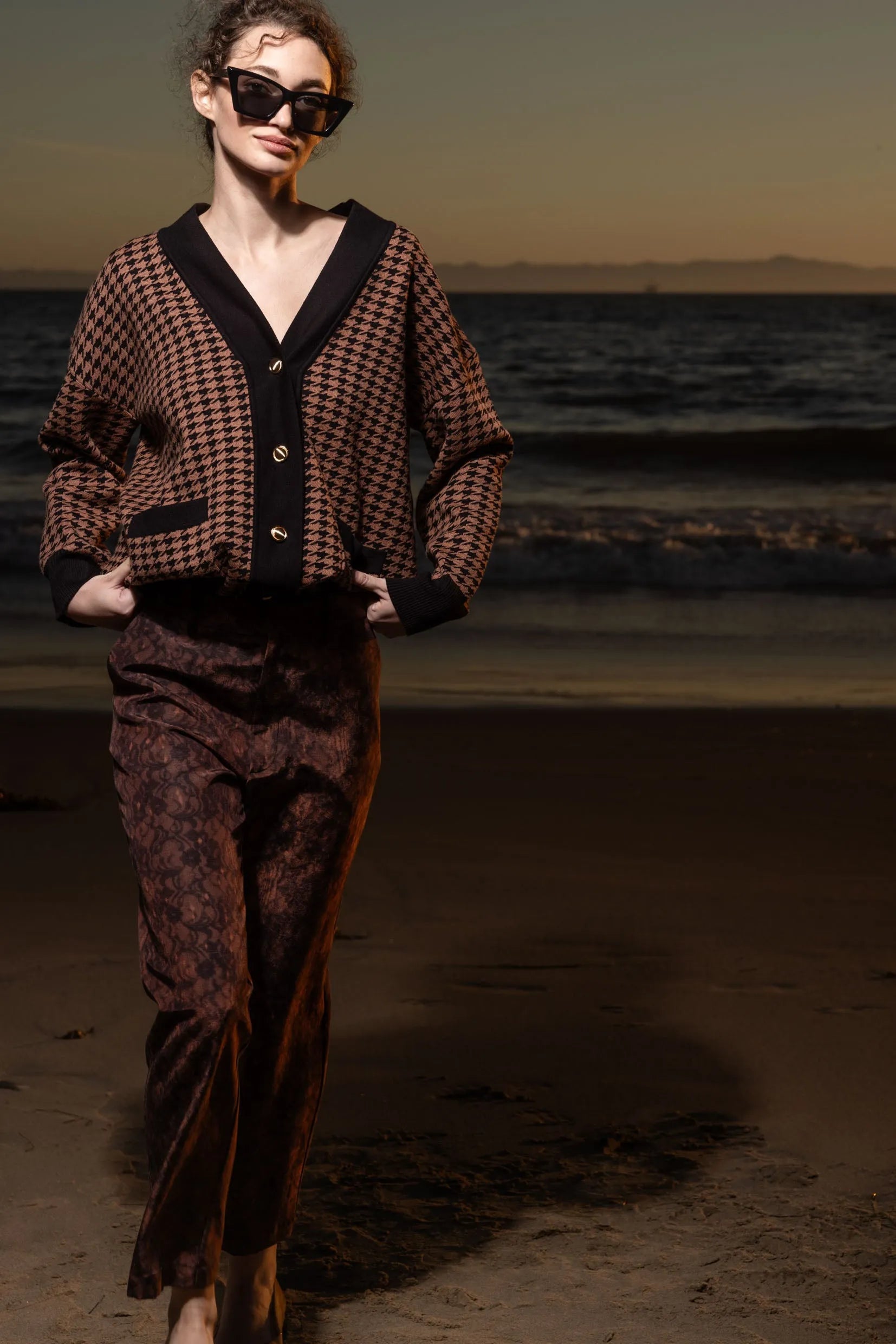 Bruno Pant - Candlelit Lace Moire - Heidi Merrick