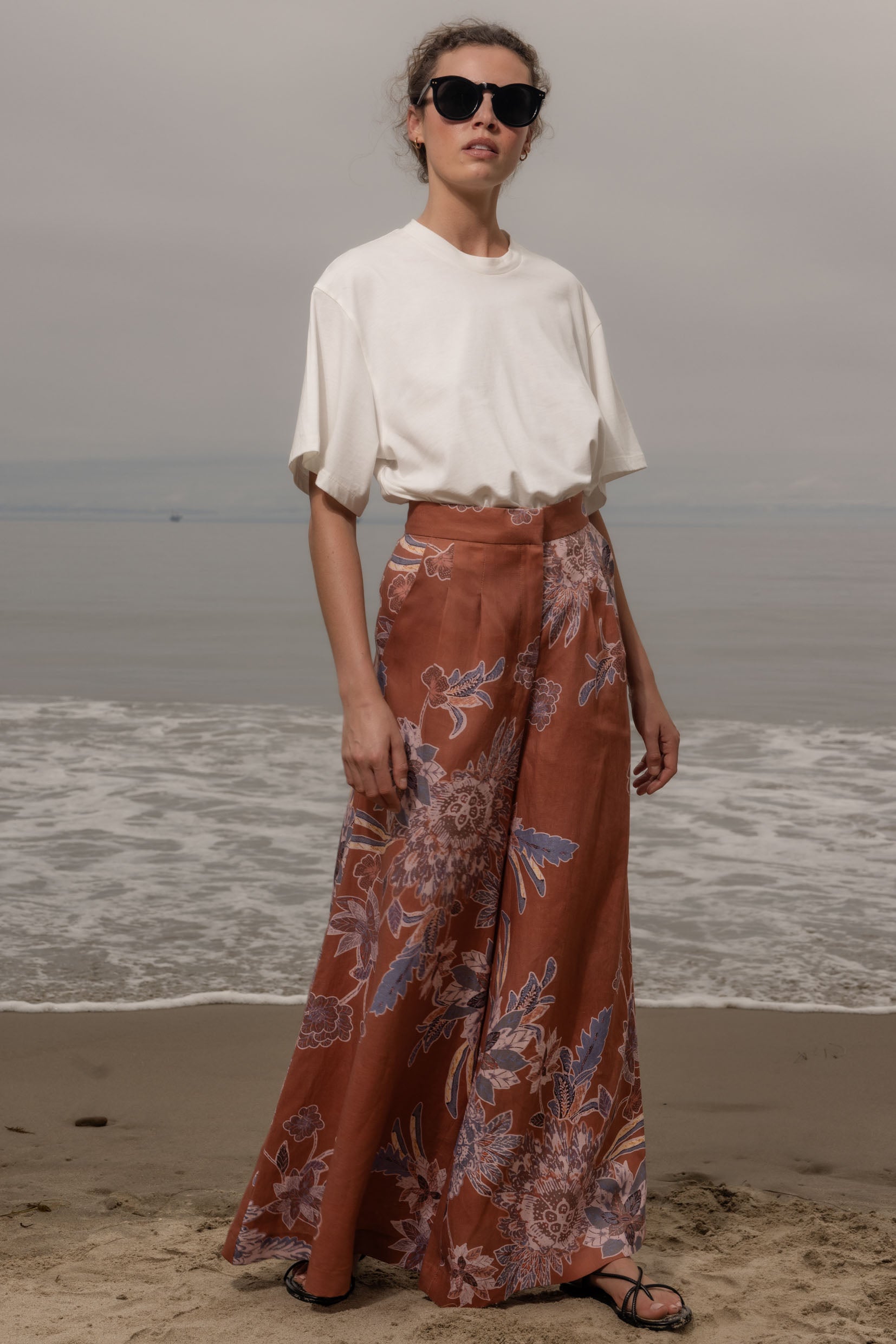 Flareup Trouser - Orange Batik - Heidi Merrick