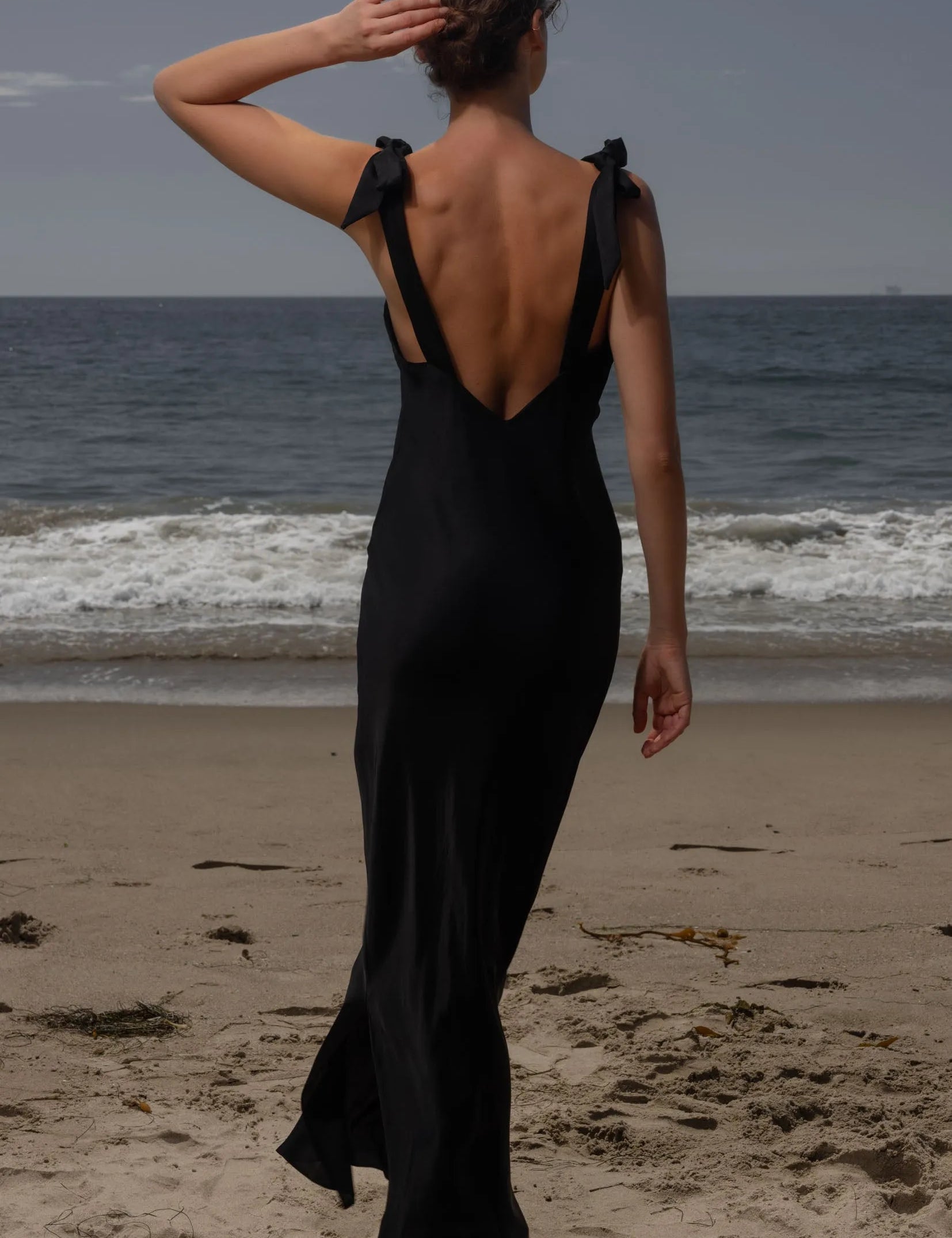 Grace Slip Dress - Noir - Heidi Merrick