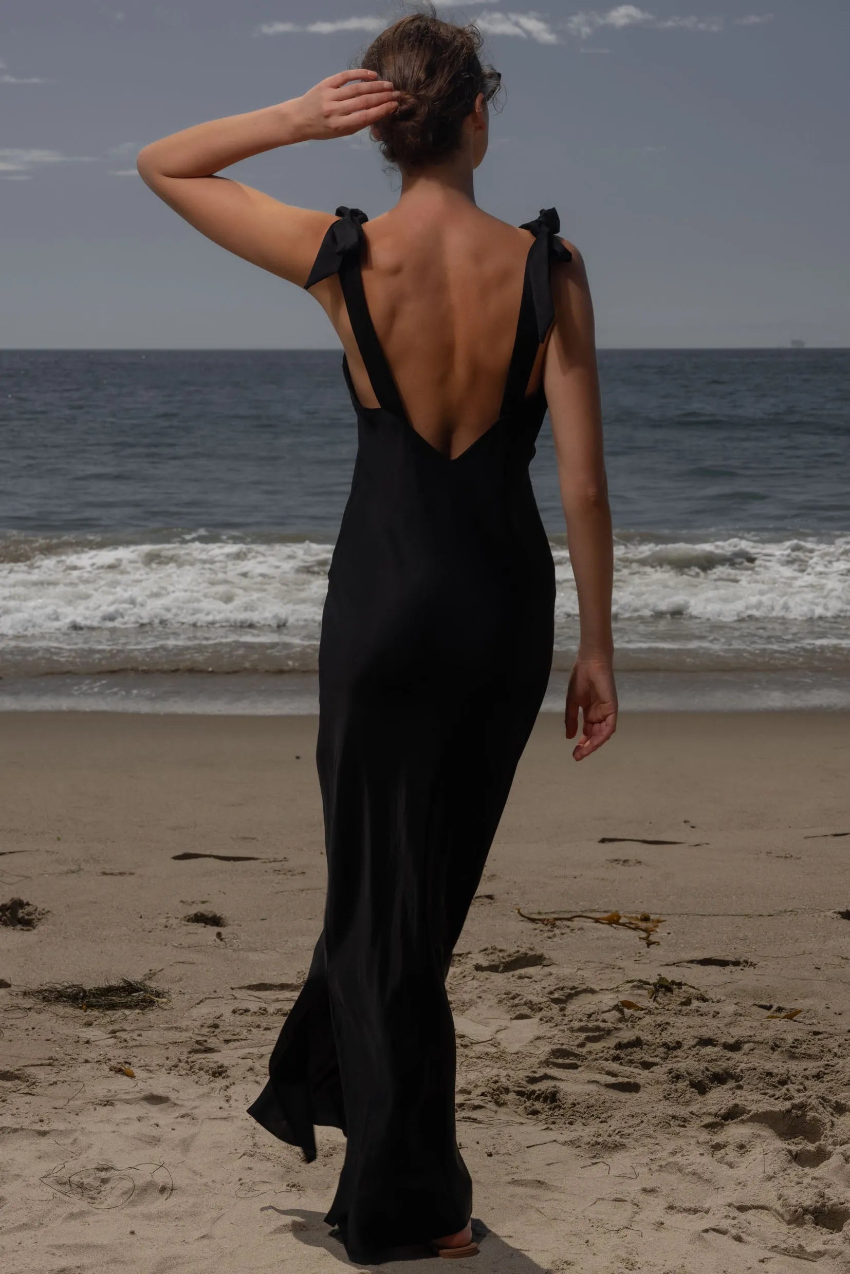 Grace Slip Dress - Noir - Heidi Merrick