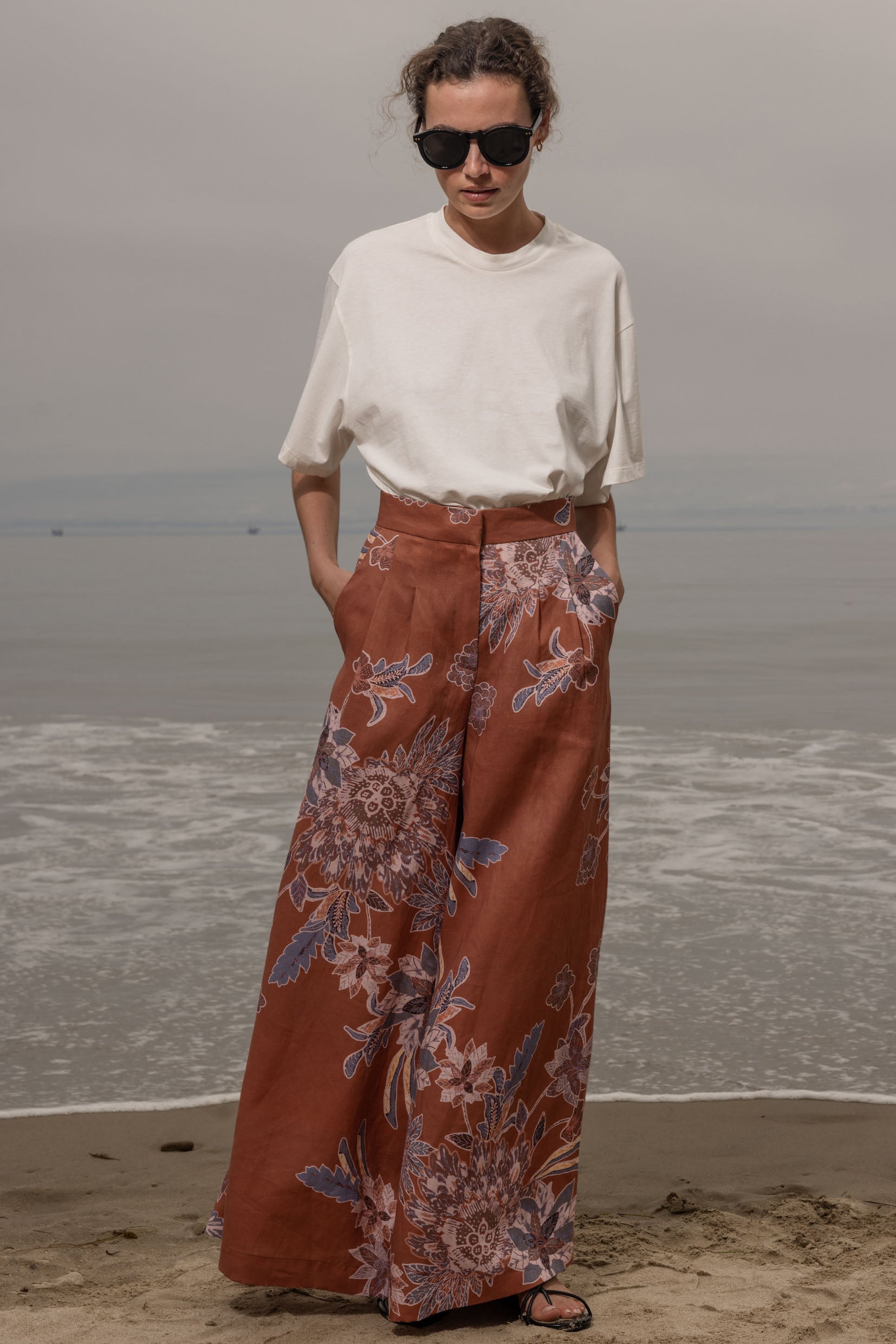 Flareup Trouser - Orange Batik - Heidi Merrick