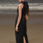 Aurora Dress - Noir Silk Noil - Heidi Merrick