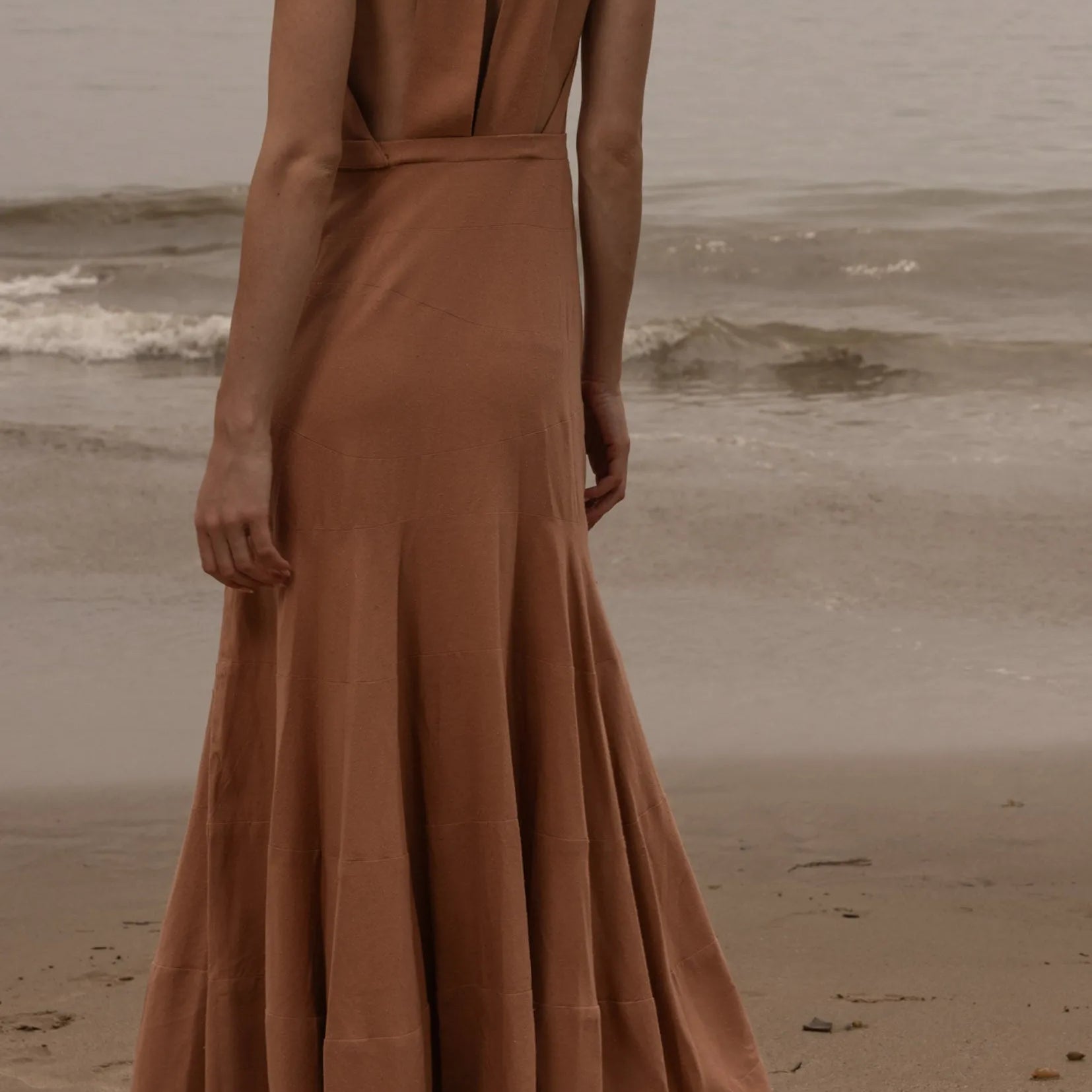 Windsor Gown - Blush Silk Noil - Heidi Merrick