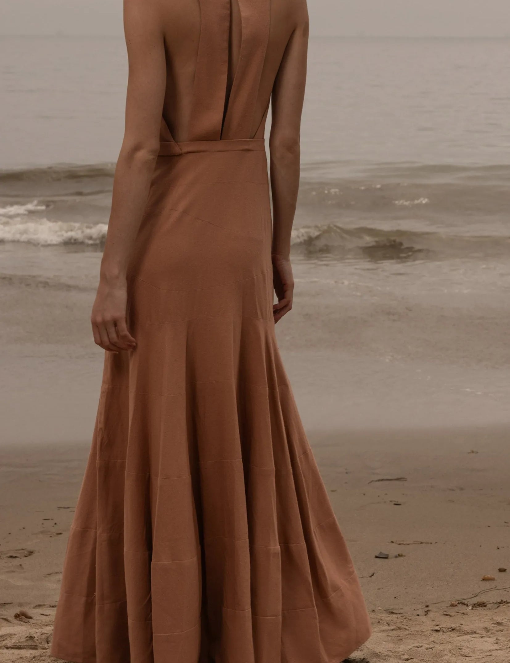 Windsor Gown - Blush Silk Noil - Heidi Merrick