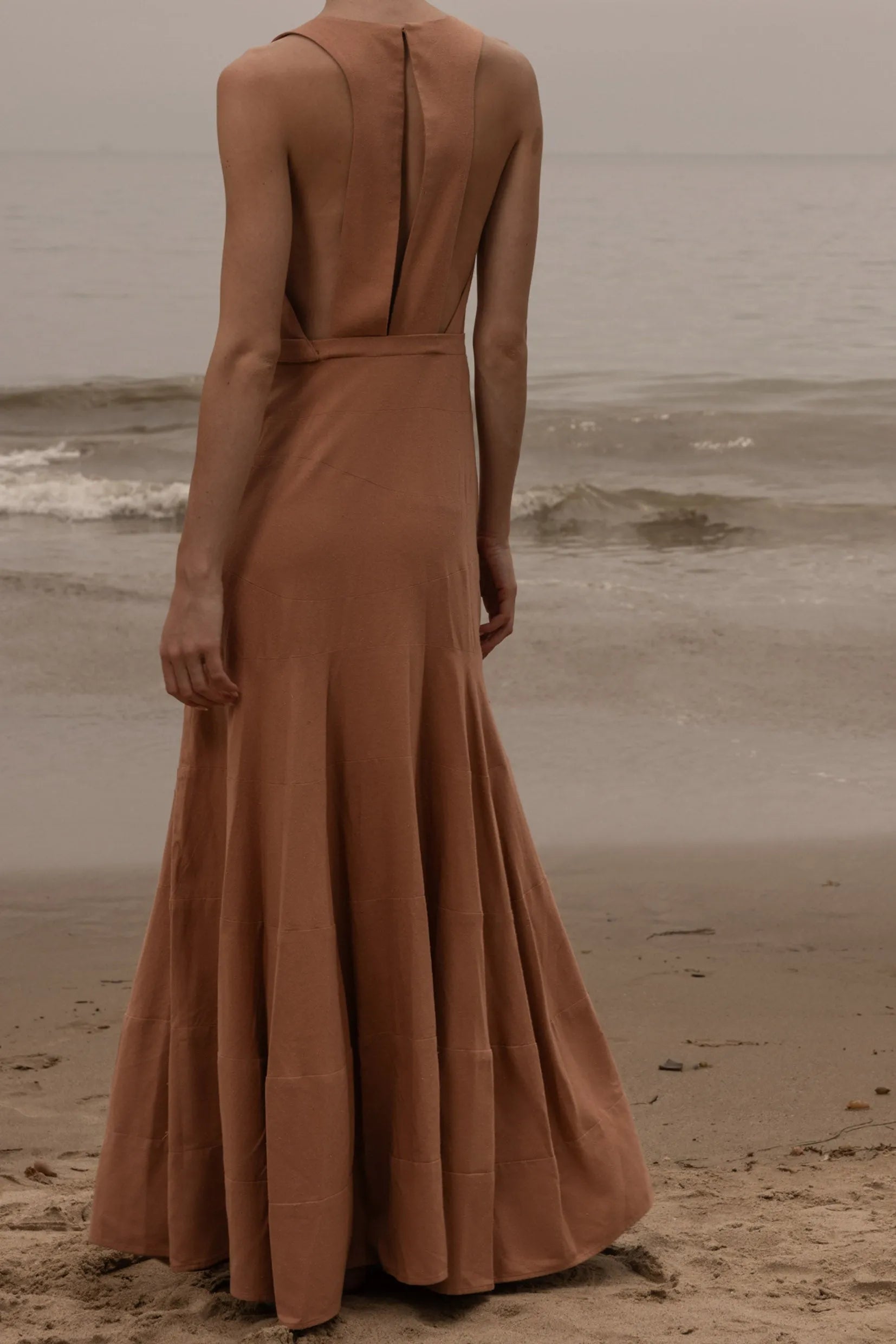 Windsor Gown - Blush Silk Noil - Heidi Merrick