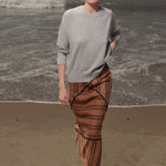 Geometry Skirt - Golden Moroccan Stripe - Heidi Merrick