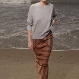 Geometry Skirt - Golden Moroccan Stripe - Heidi Merrick