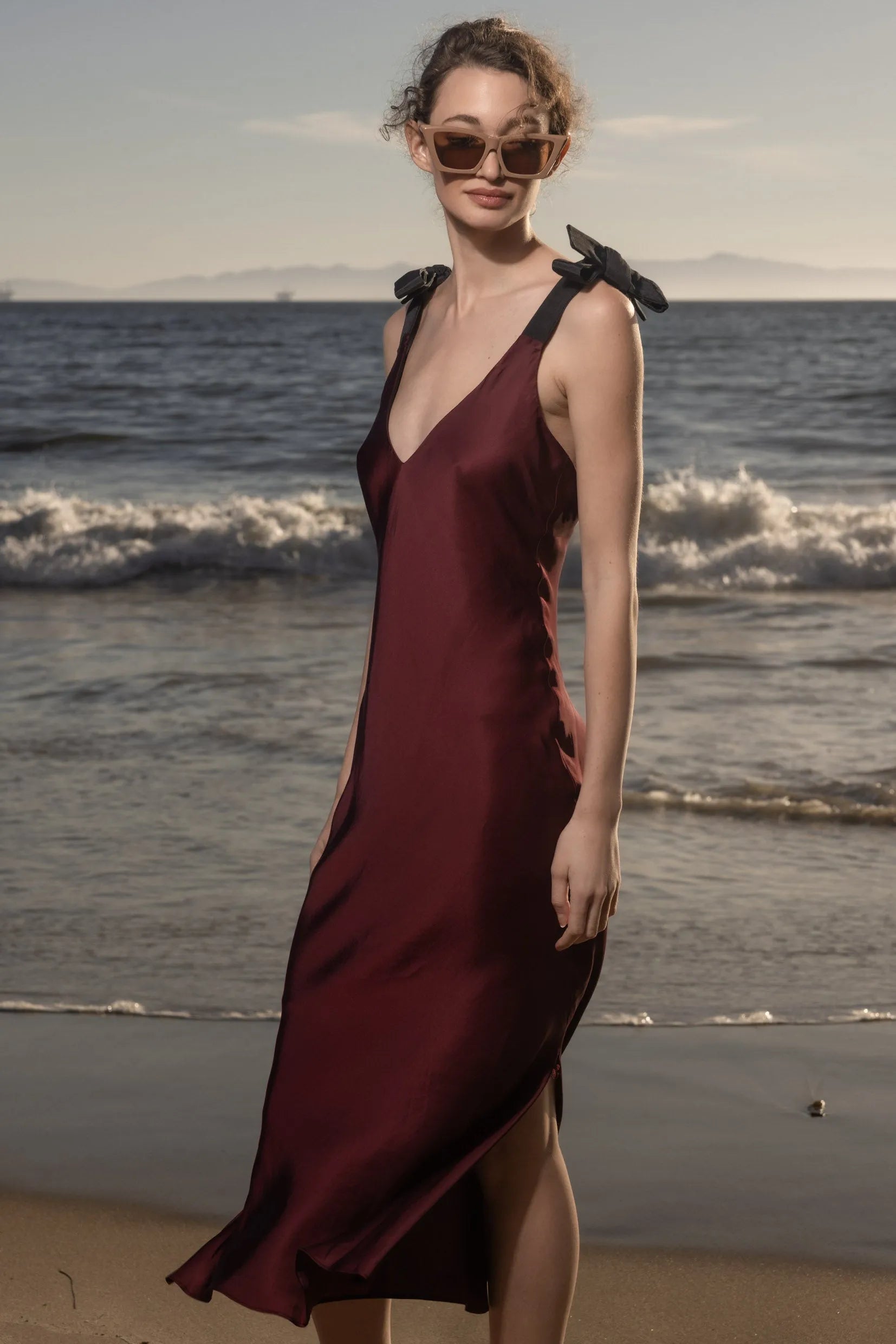 Marion Slip Dress - Burgundy - Heidi Merrick