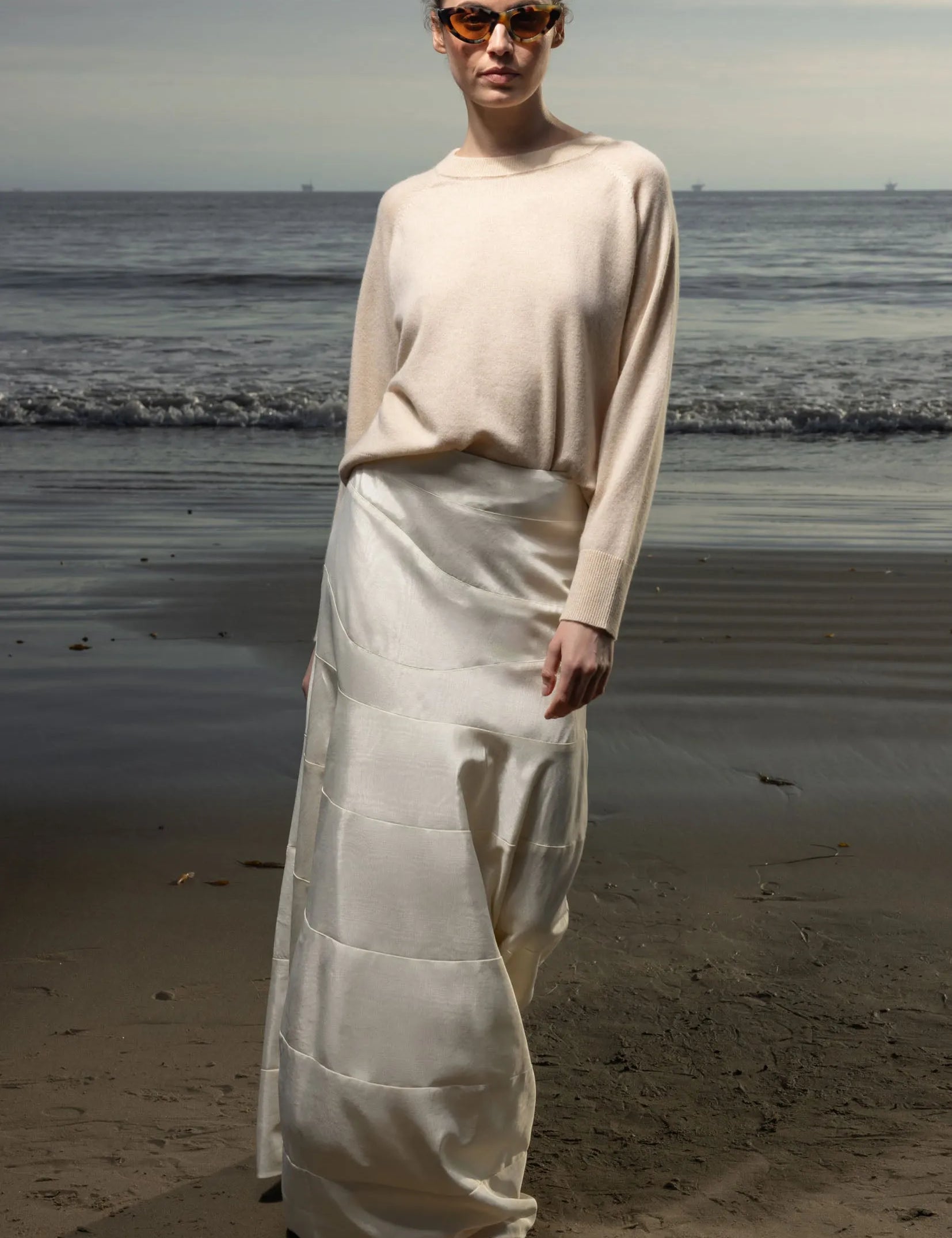 Gale Skirt - Champagne Moire - Heidi Merrick