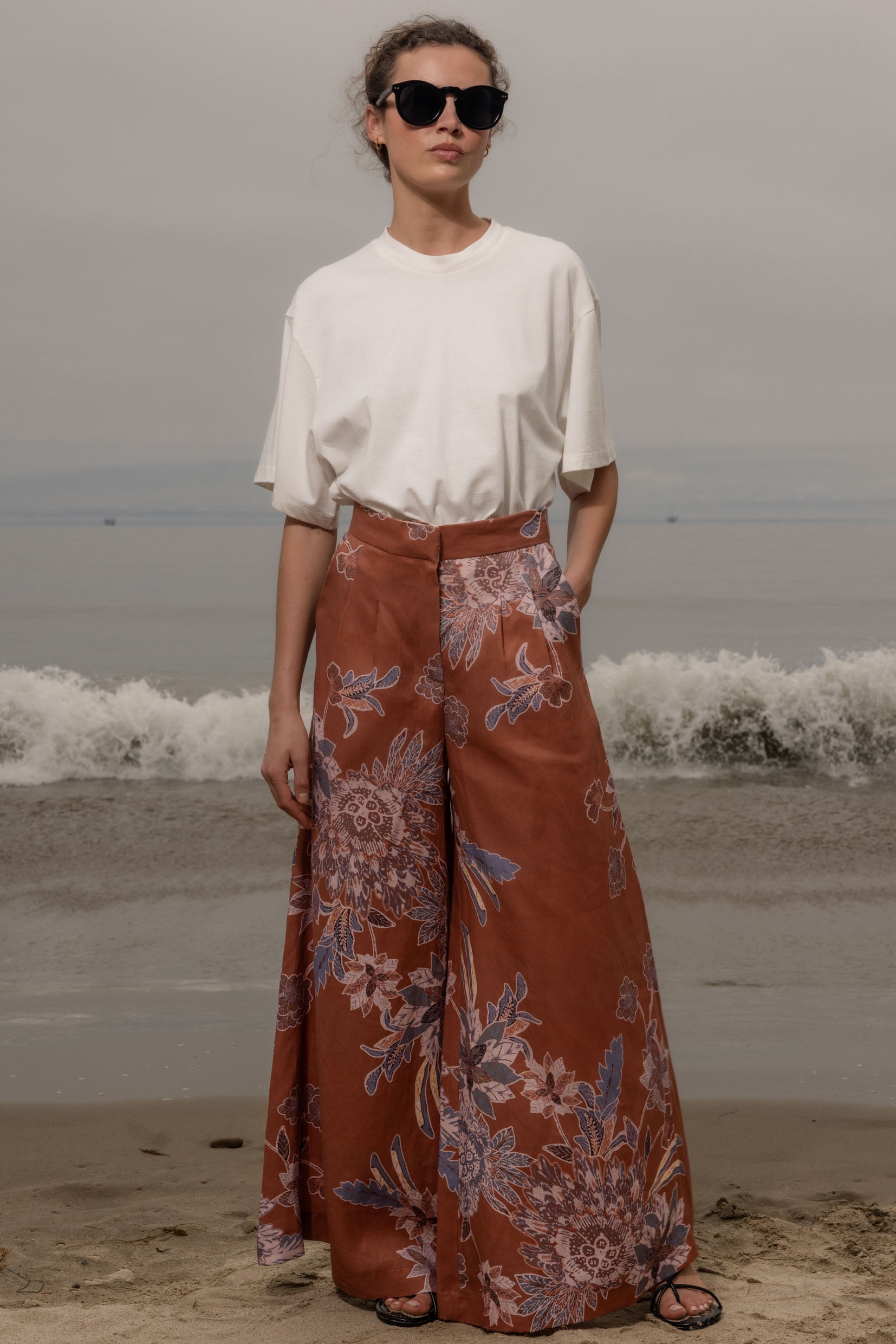 Flareup Trouser - Orange Batik - Heidi Merrick