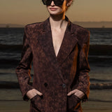 Mars Blazer - Candlelit Lace Moire - Heidi Merrick