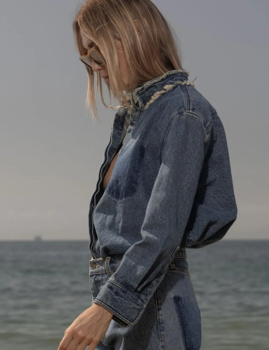 Lisi Top - Denim - Heidi Merrick