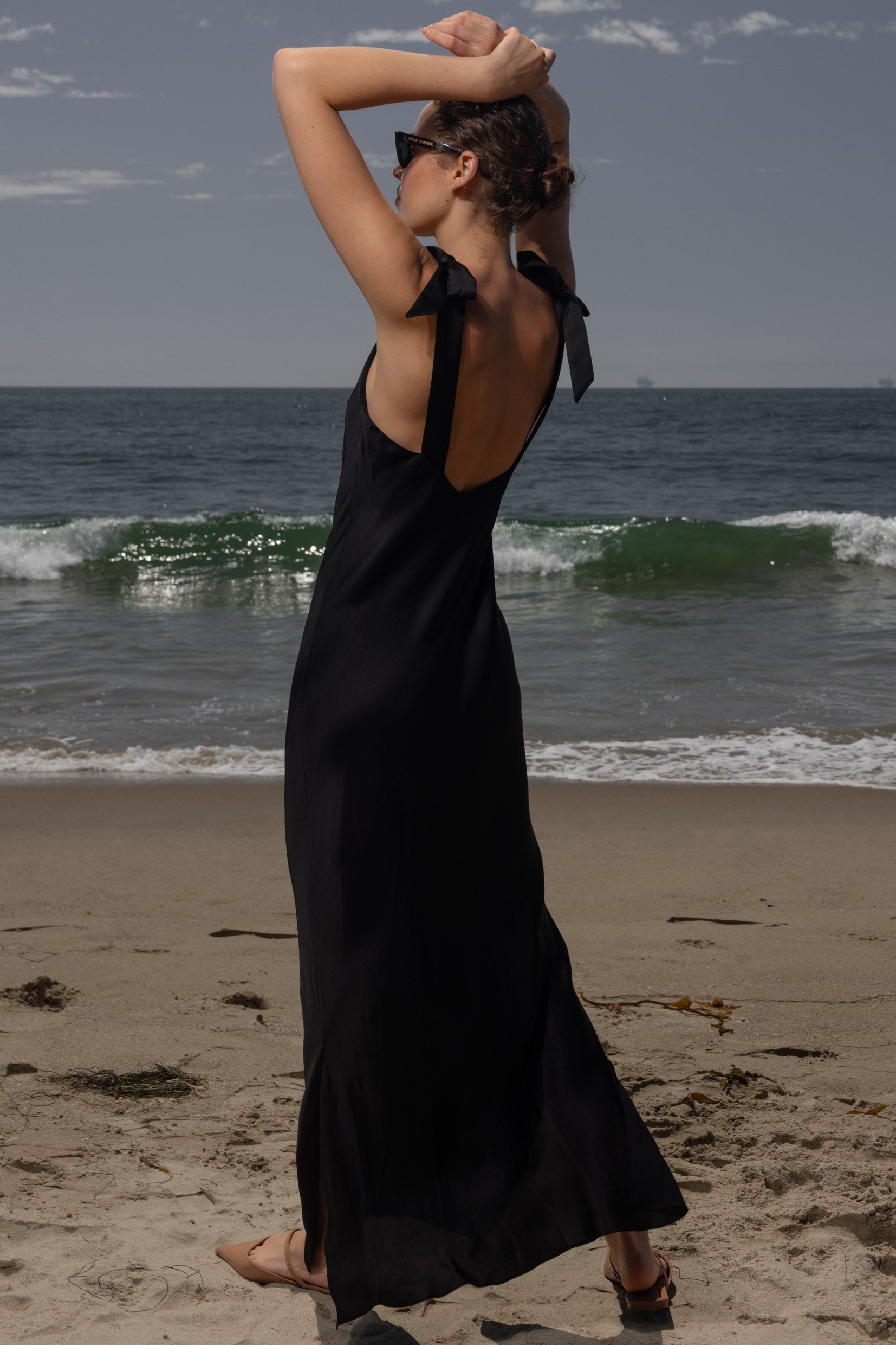 Grace Slip Dress - Noir - Heidi Merrick