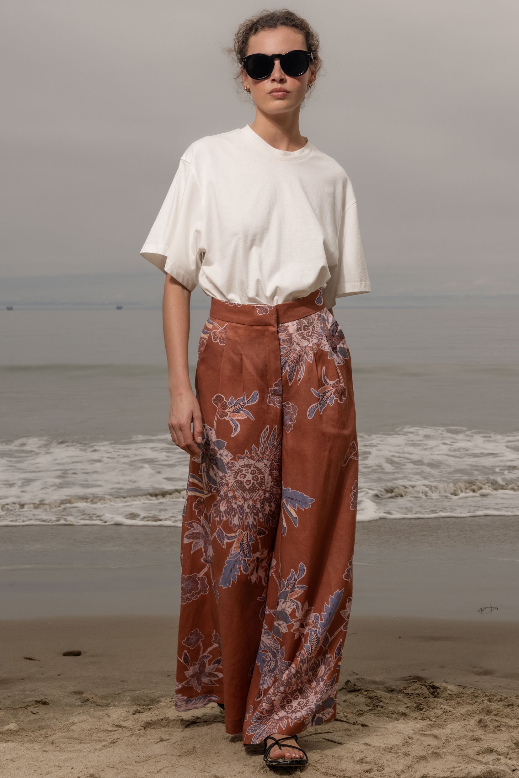 Flareup Trouser - Orange Batik - Heidi Merrick