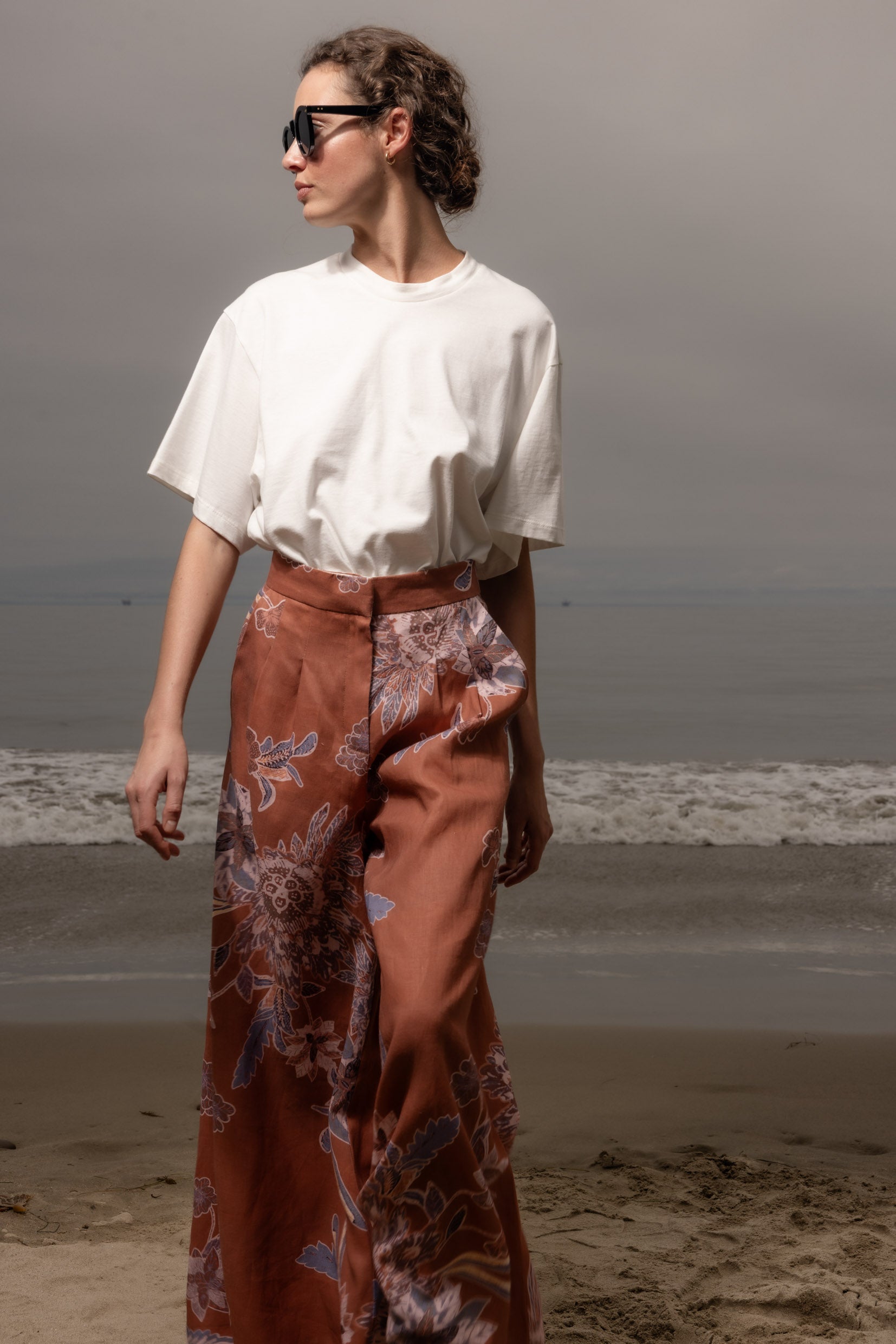 Flareup Trouser - Orange Batik - Heidi Merrick