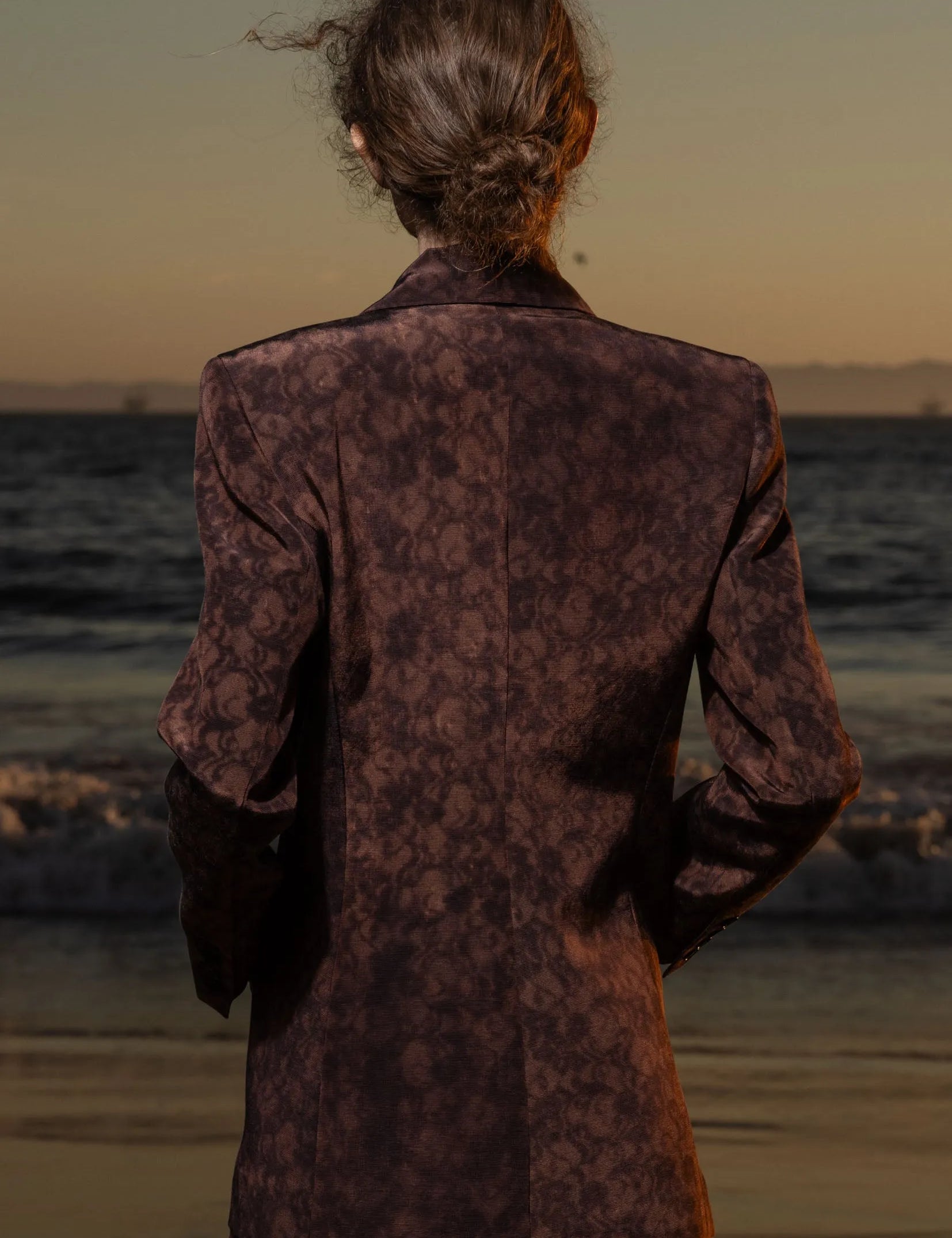 Mars Blazer - Candlelit Lace Moire - Heidi Merrick