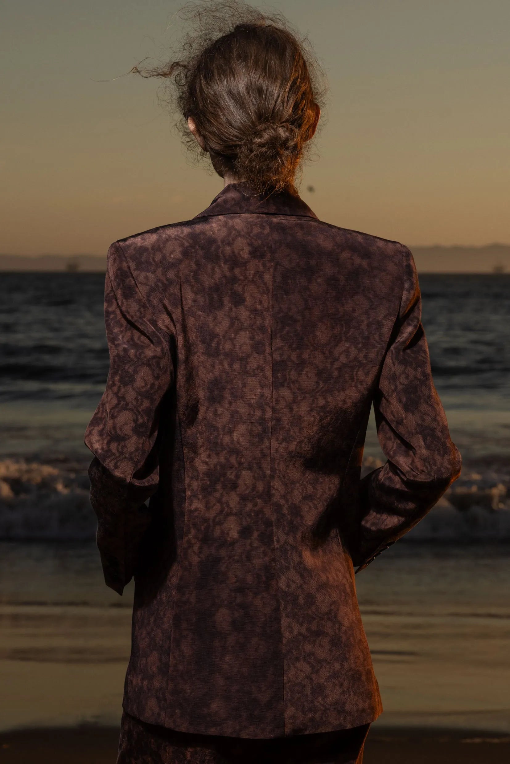 Mars Blazer - Candlelit Lace Moire - Heidi Merrick