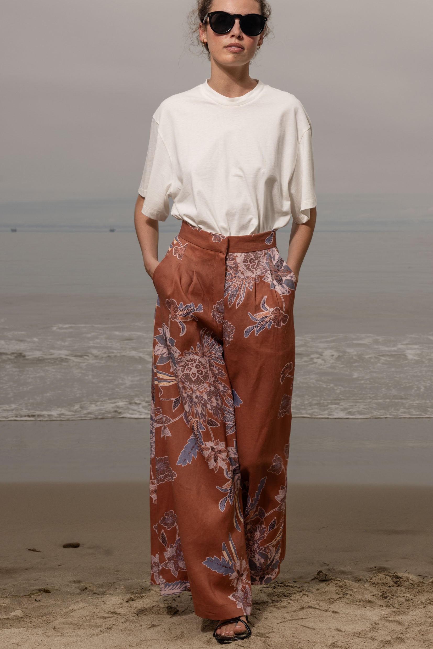 Flareup Trouser - Orange Batik - Heidi Merrick